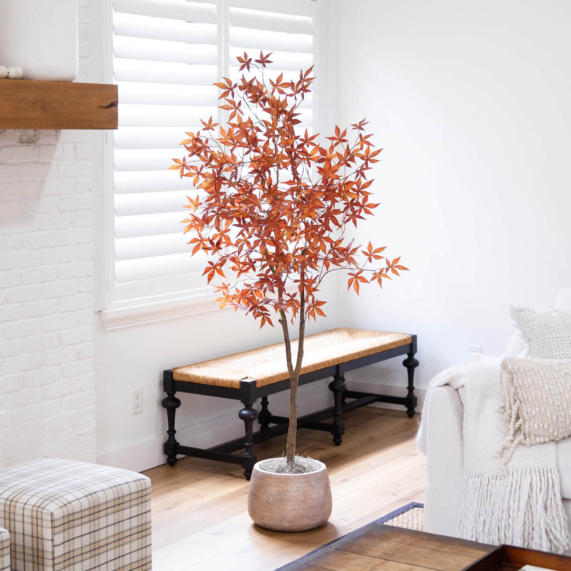 6ft. Orange Japanese Maple Artificial Potted Tree