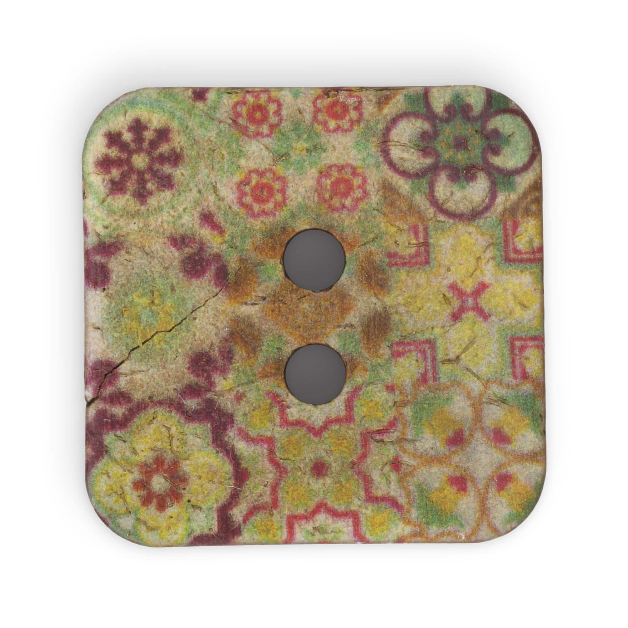 Dritz® 35mm Medium Green Sustainable Coconut Square Button, 3ct.