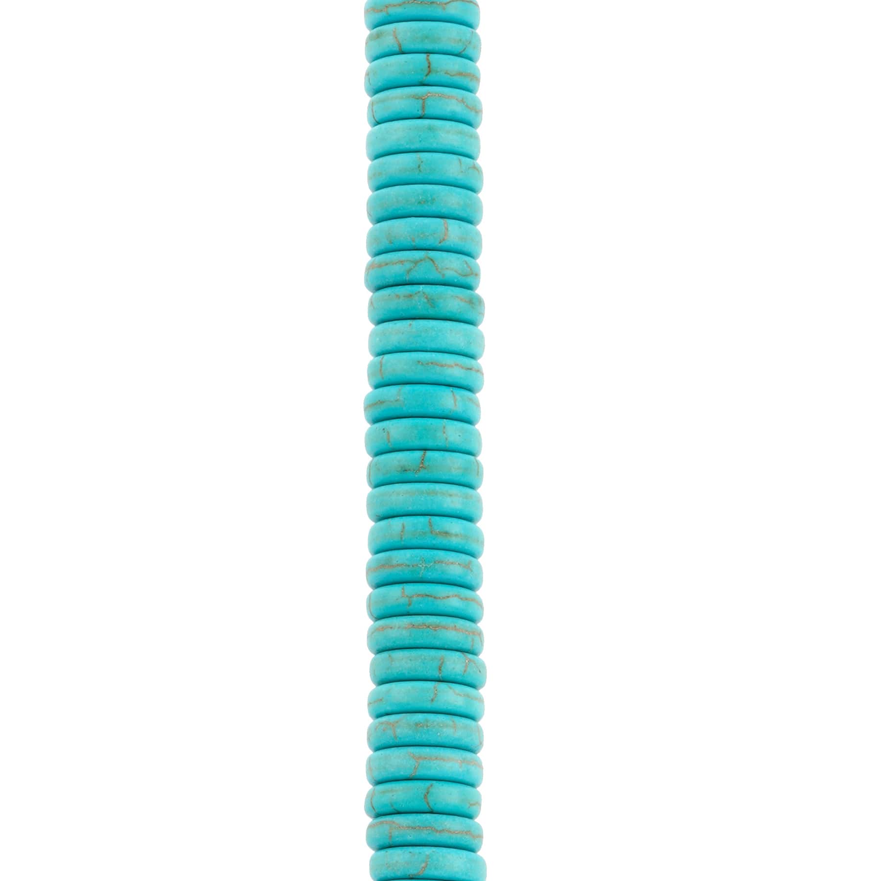 Turquoise Reconstituted Howlite Heishi Beads, 10mm by Bead Landing™