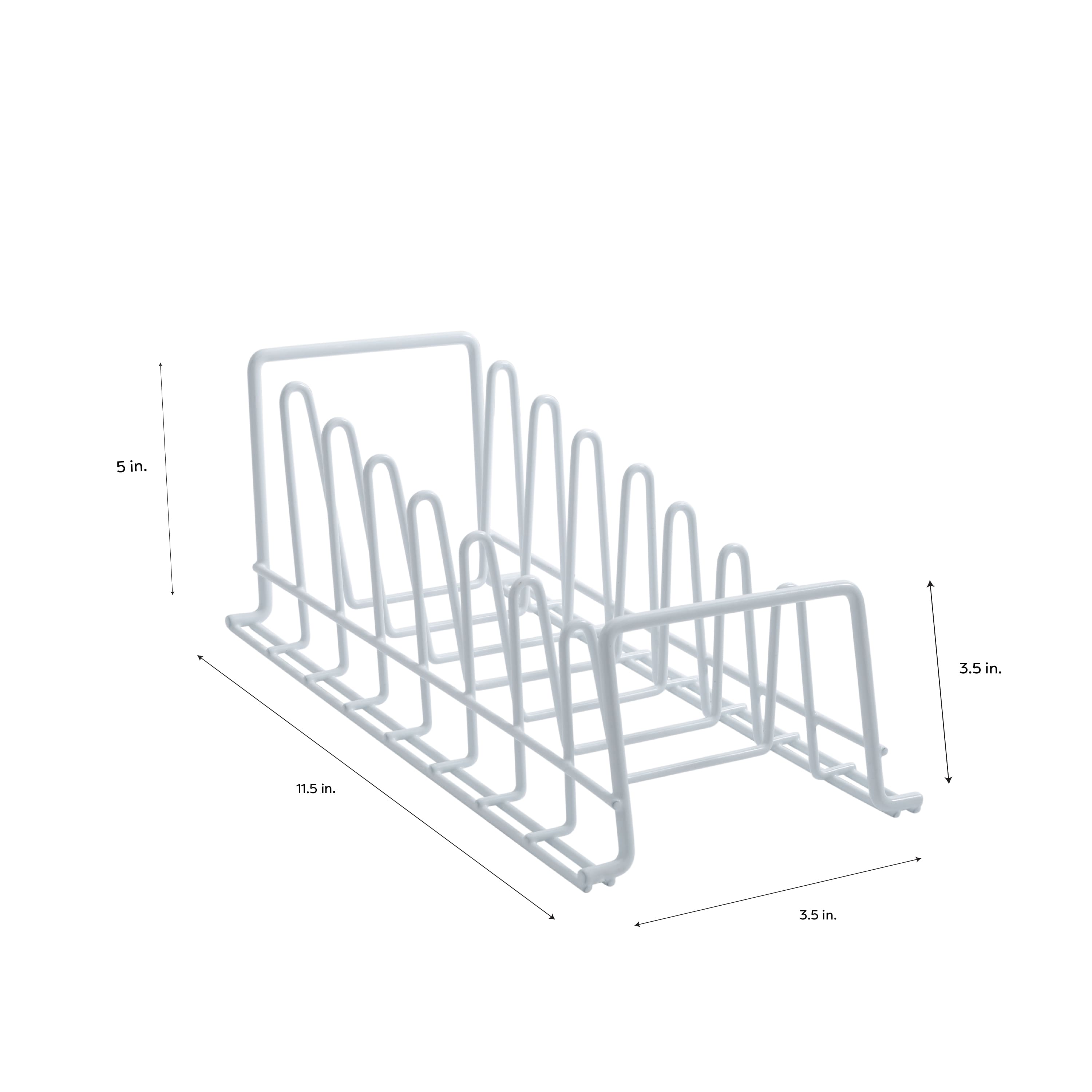 Organize It All White Deluxe Lid & Plates Organizer