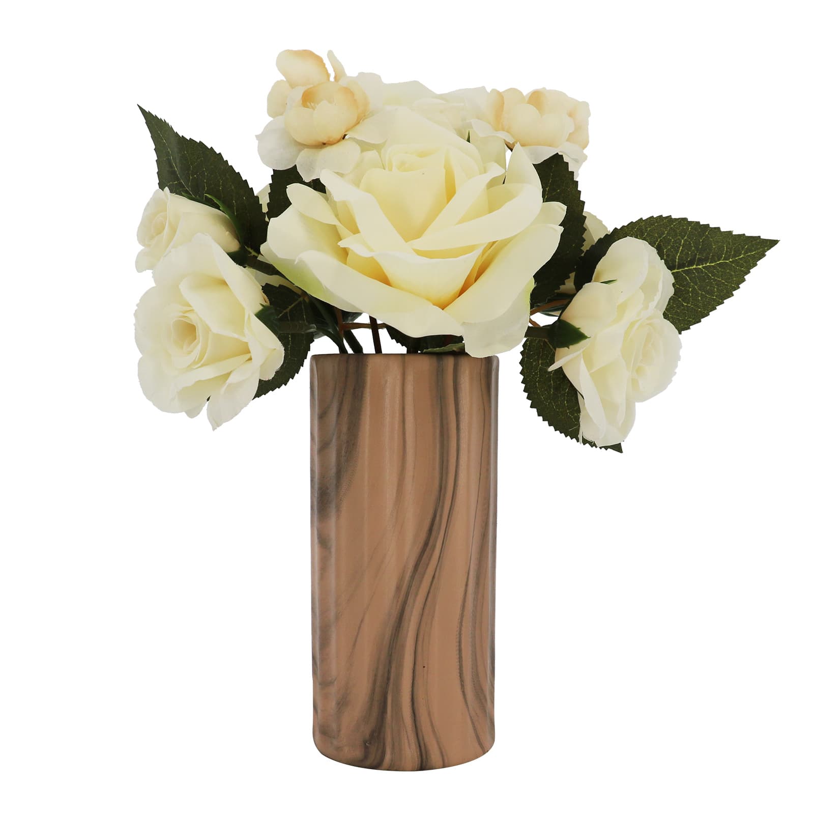 10" White Rose Ceramic Vase Tabletop Décor by Ashland®