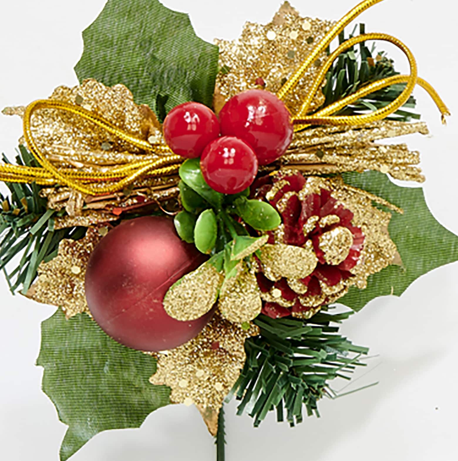 7" Pinecone & Berry Christmas Picks, 12ct.