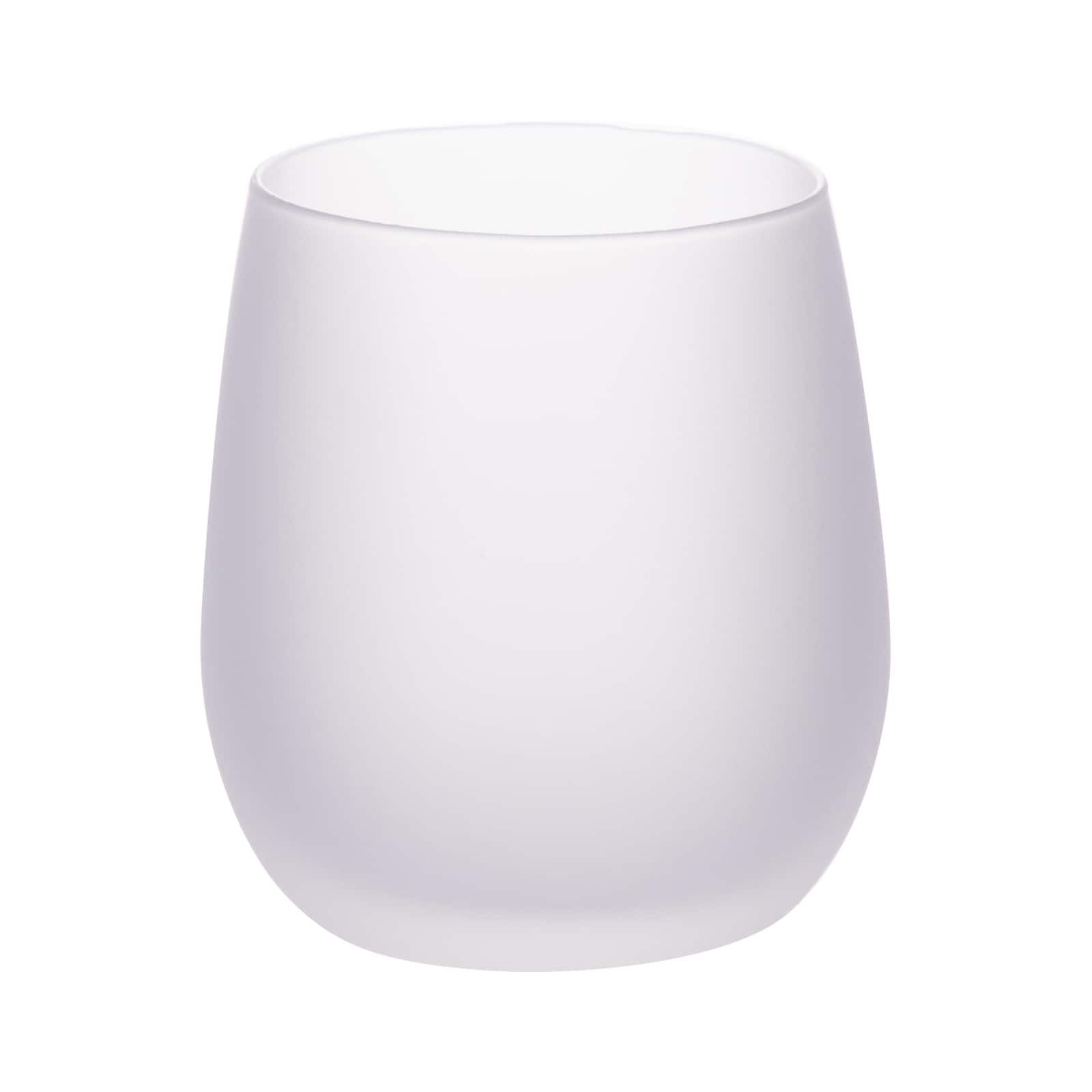 Craft Express 4ct. 10oz. Frosted White Stemless Glass