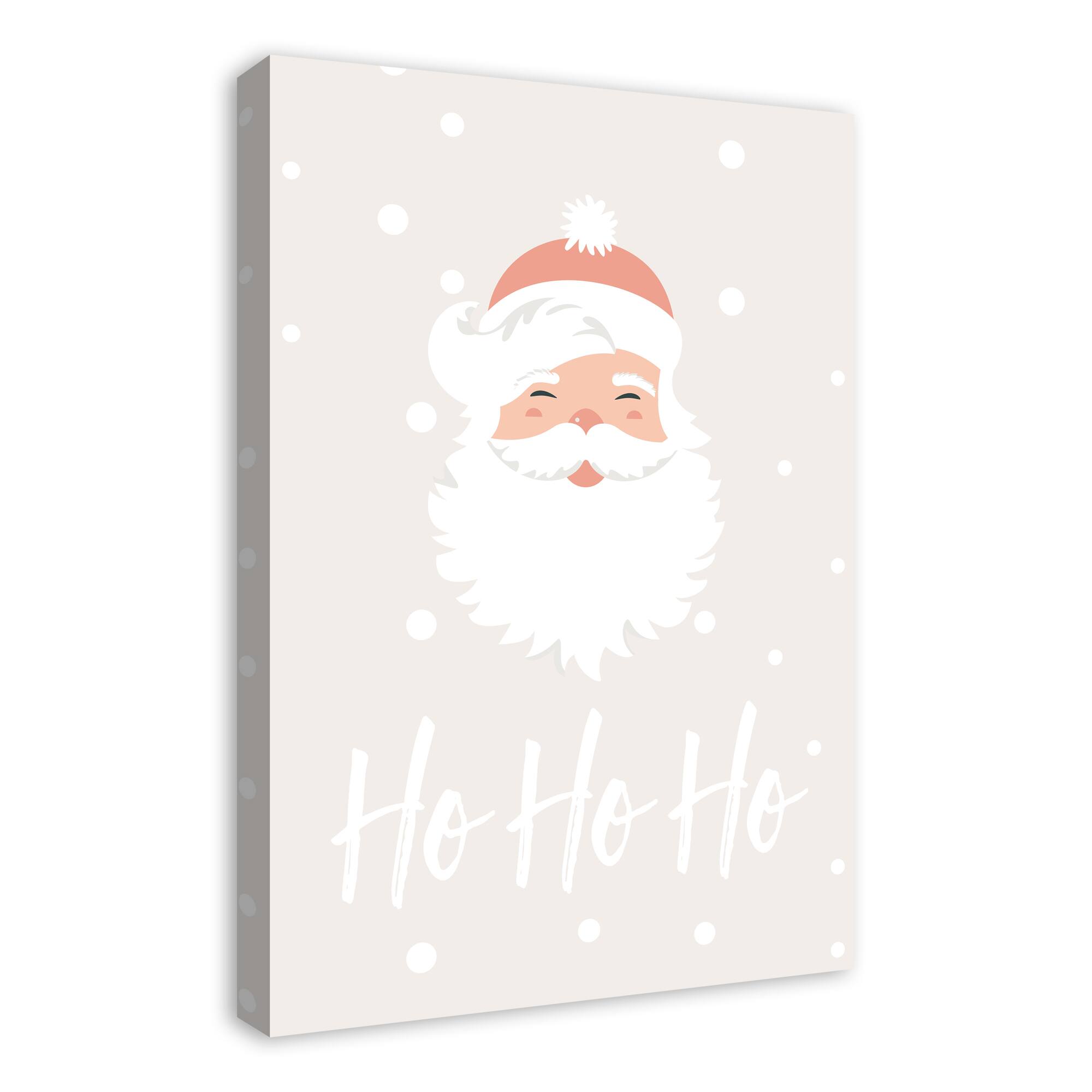 Ho Ho Ho Santa 20x30 Canvas Wall Art