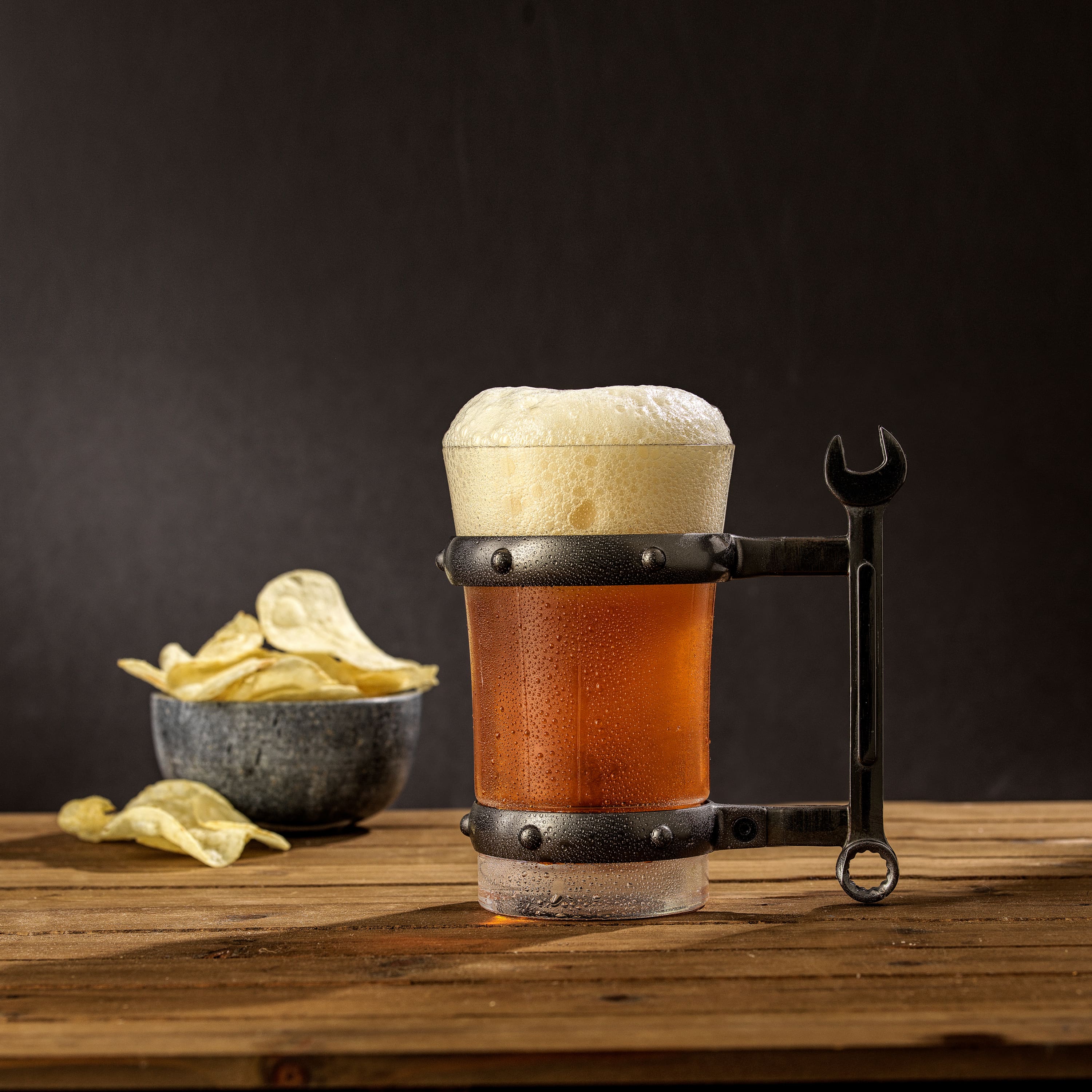 JoyJolt® Tools Collection 17oz. Combo Wrench Handle Single Beer Mug