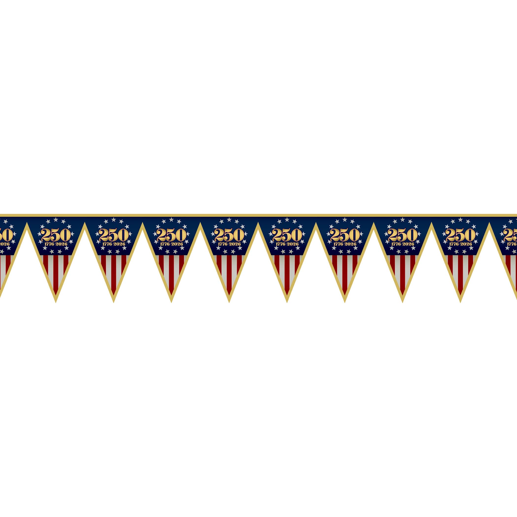Beistle 11" x 6.5ft. Semiquincentennial Pennant Banner