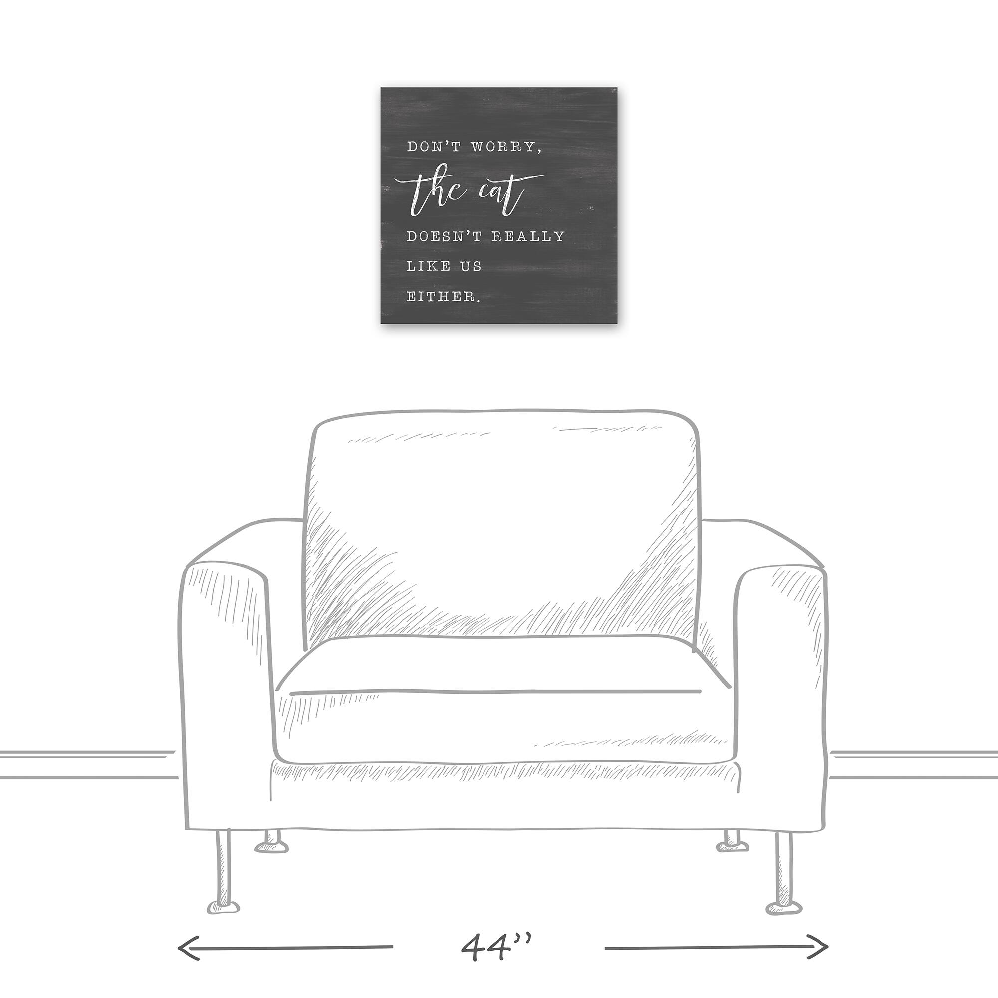 Cat Doesn't Like Us Either Canvas Wall Art