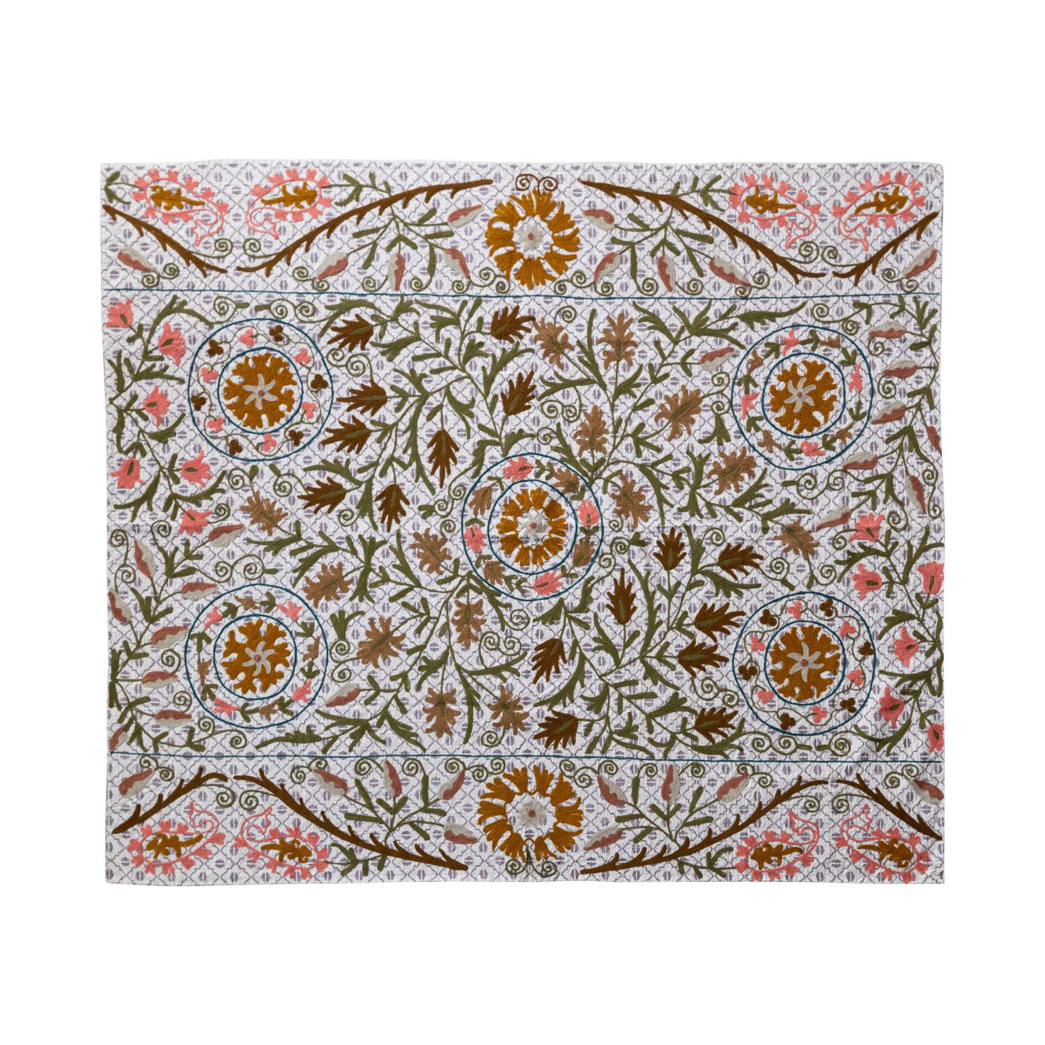 Hello Honey® Red Multicolor Floral Stonewashed Printed Hand Embroidered Cotton Voile Throw