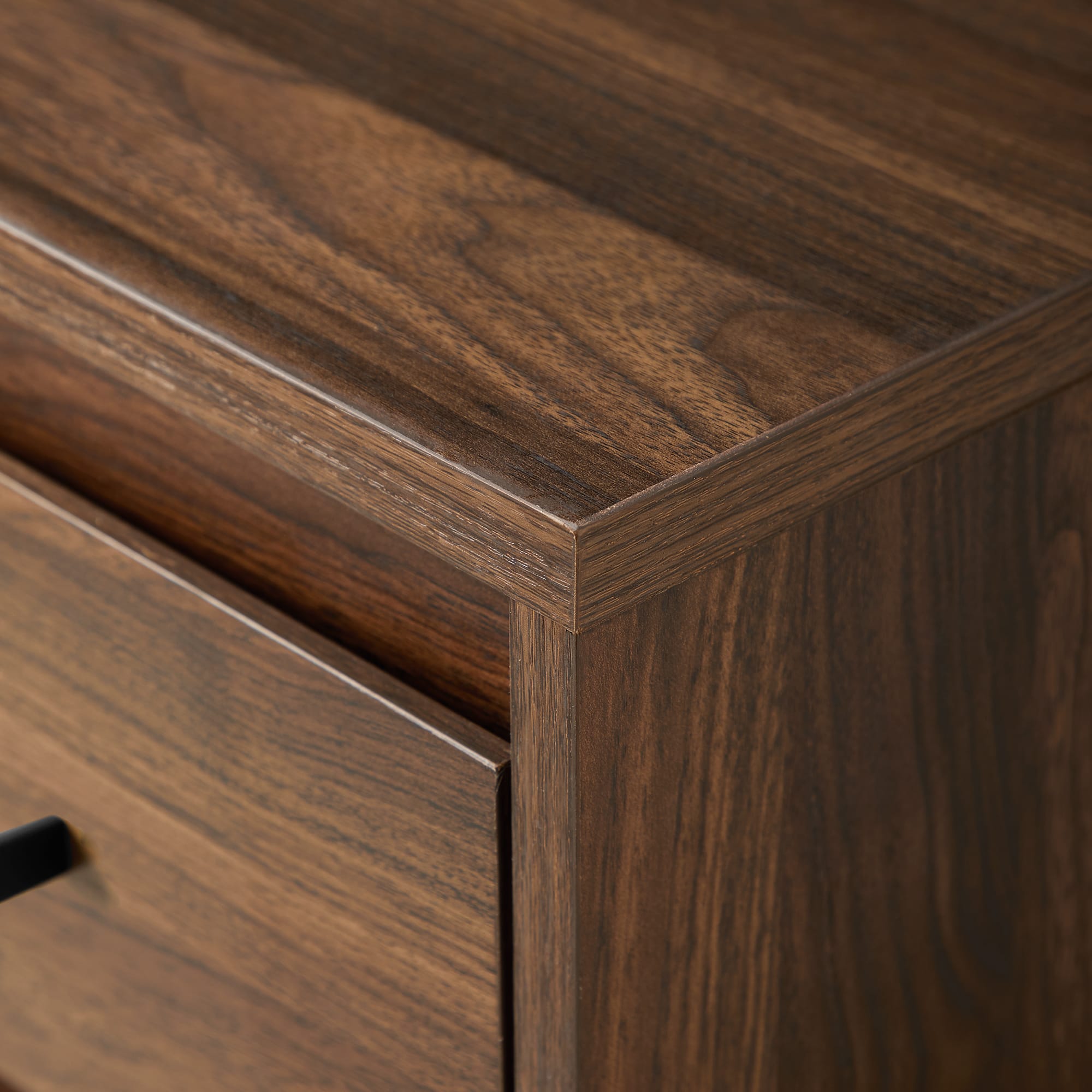 Walker Edison 52" Dark Walnut 3 Drawer Desk