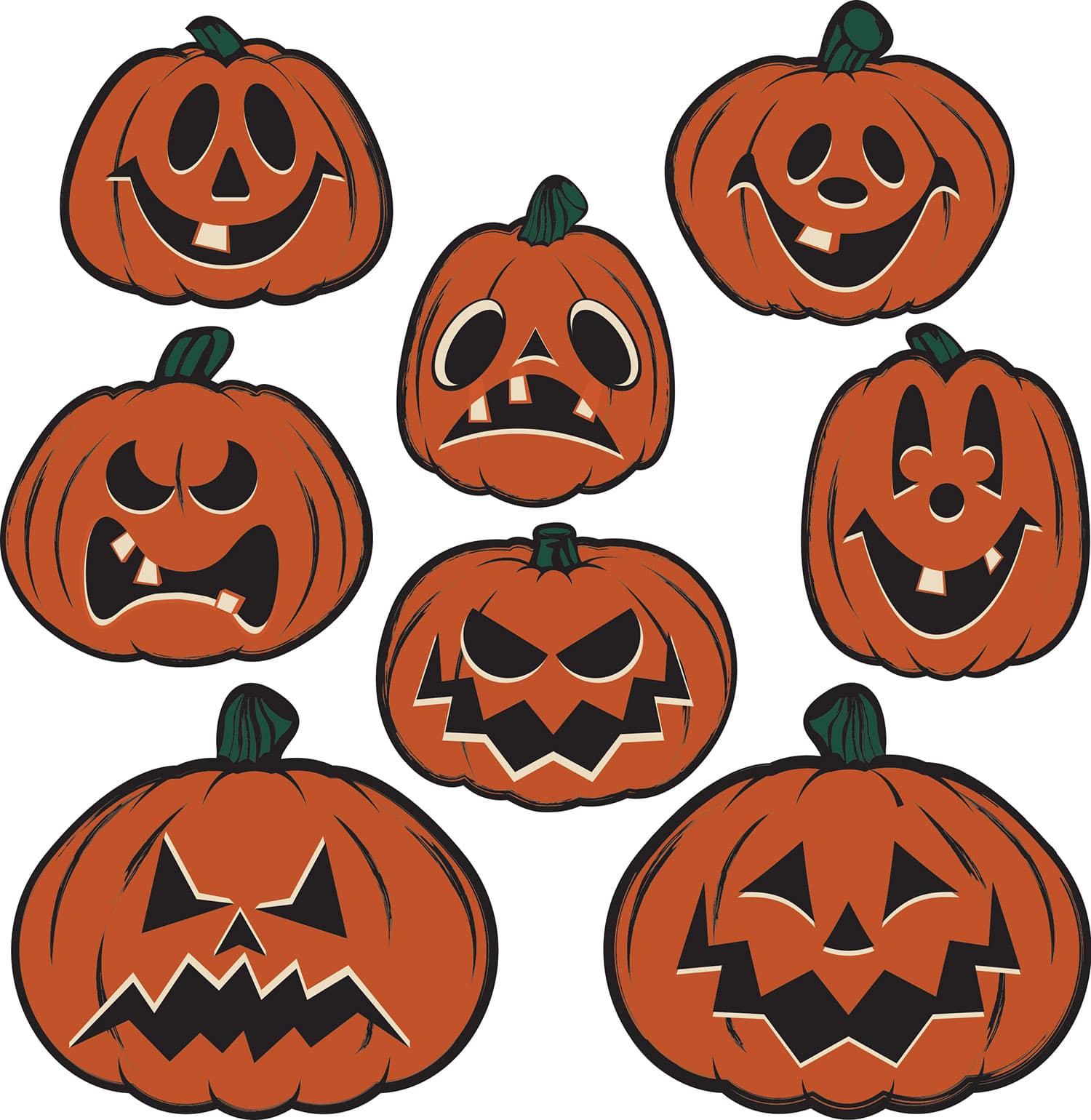 Beistle Vintage Halloween Pumpkin Cutouts Pack, 4ct.