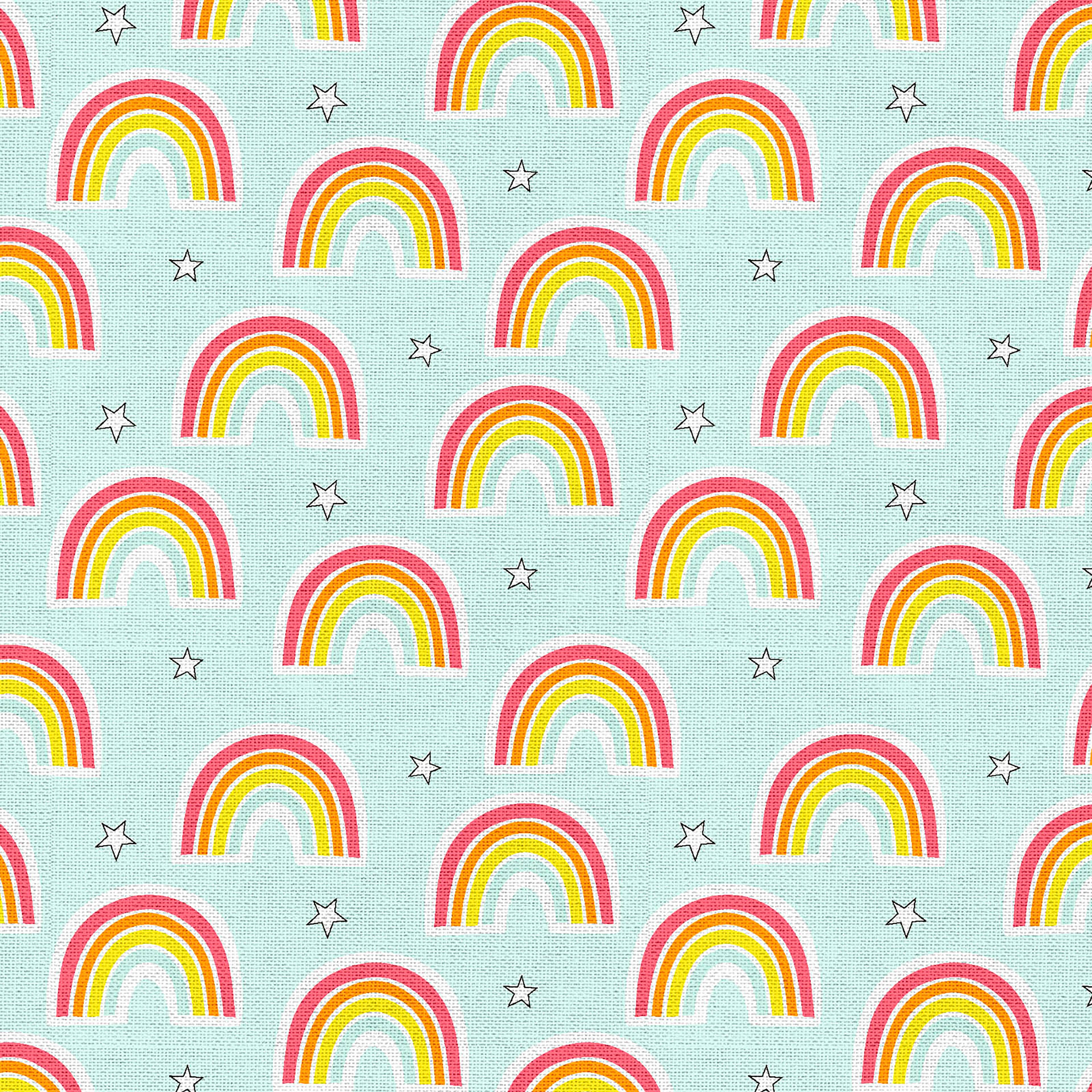 Fabric Editions Rainbow Sky Cotton Fabric