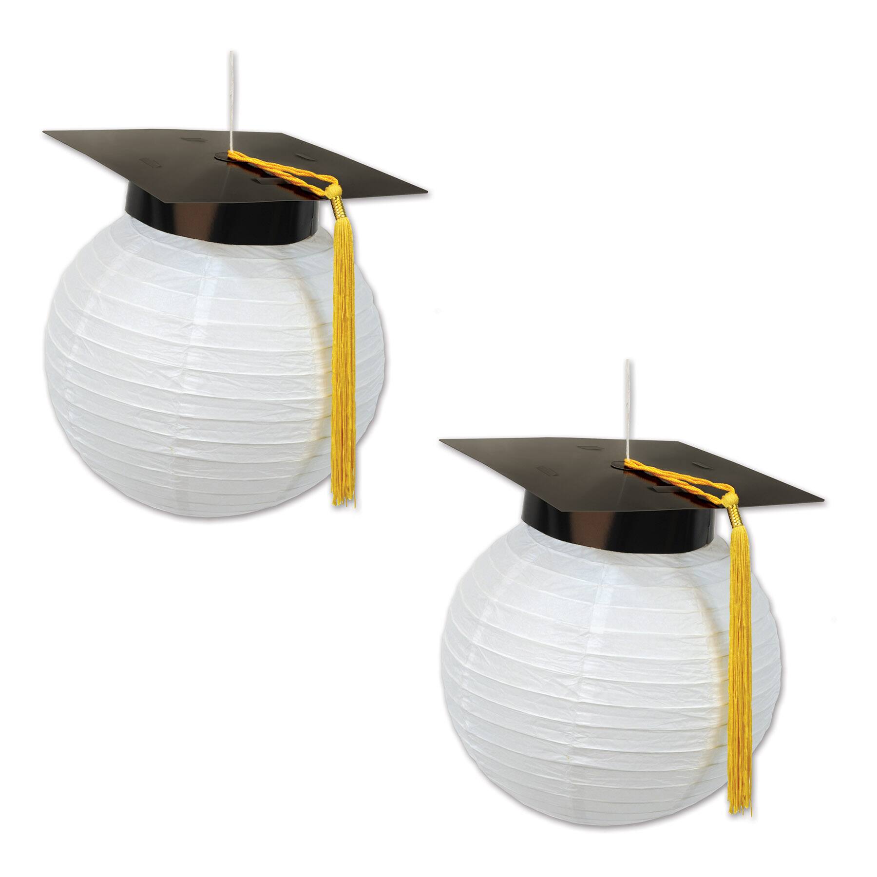 Beistle 9.5" Grad Cap Paper Lanterns, 2ct.