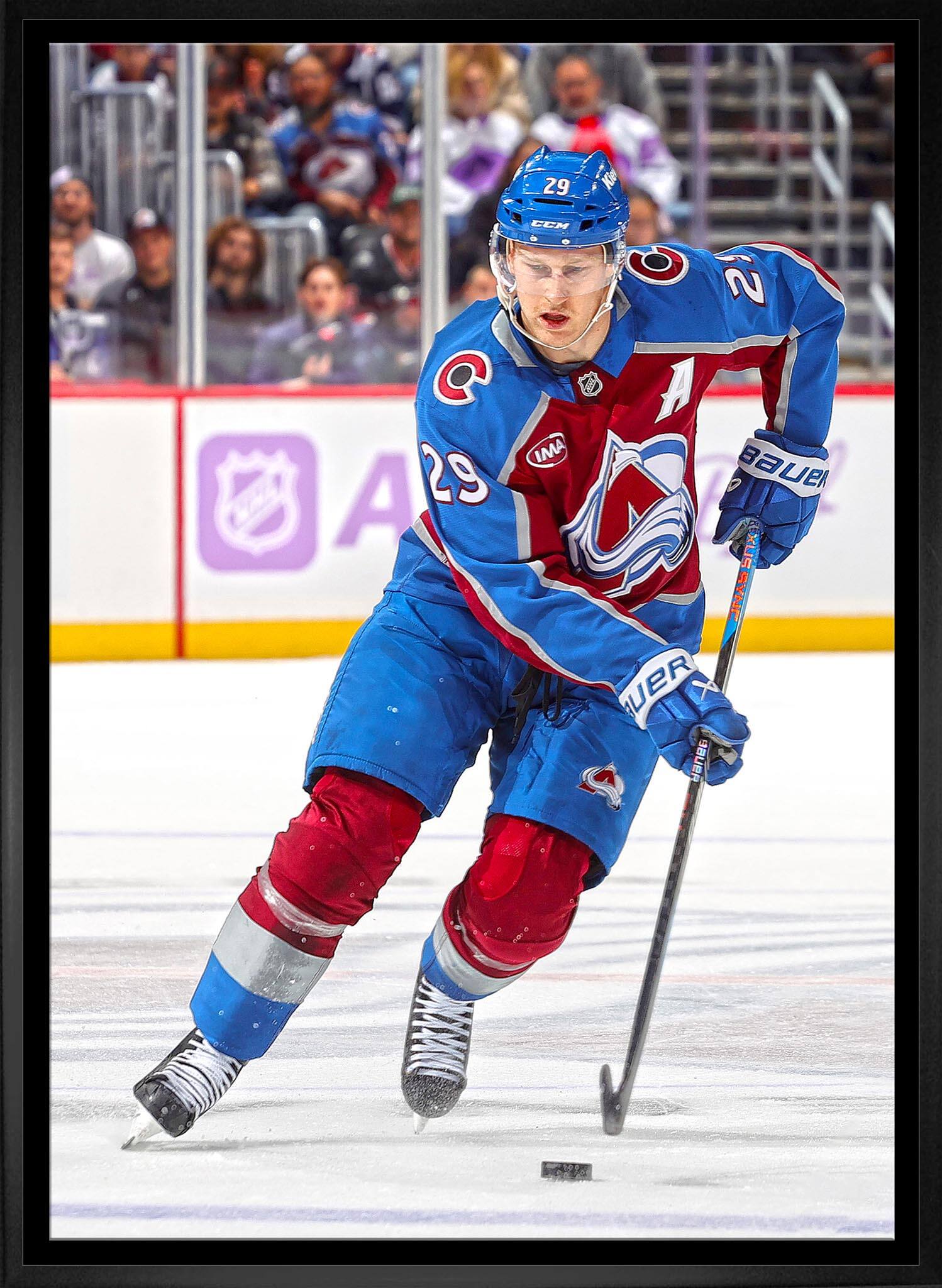 Nathan MacKinnon 20" x 29" Framed Canvas Colorado Avalanche 22.5" x 31.5"