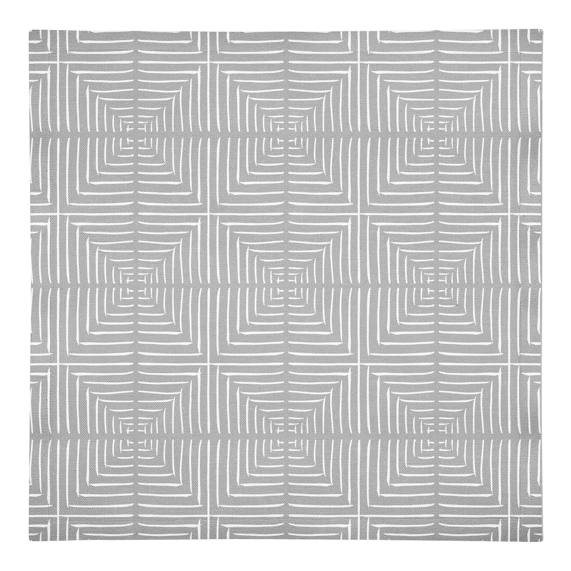 Gray Geo Diamonds Cotton Twill Napkin