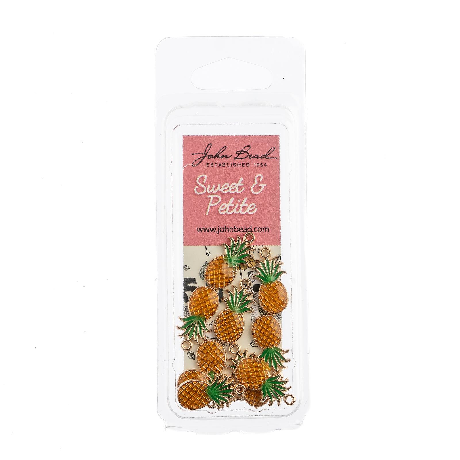 John Bead Sweet & Petite Pineapple Charms, 10ct.