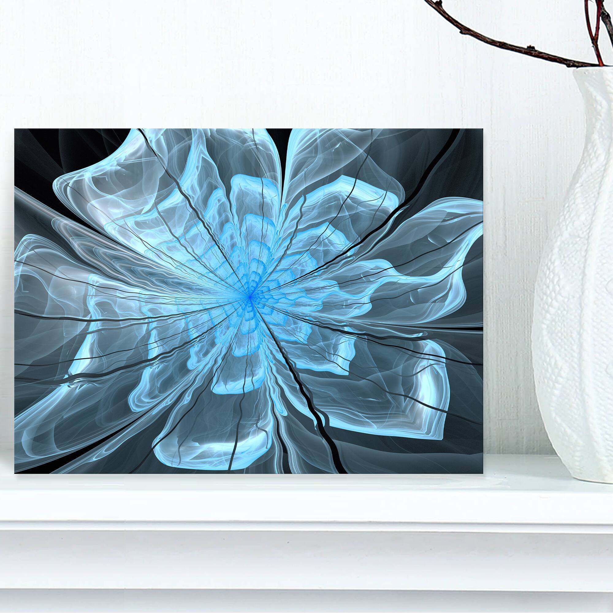 Designart - Light Blue Flower with Large Petals