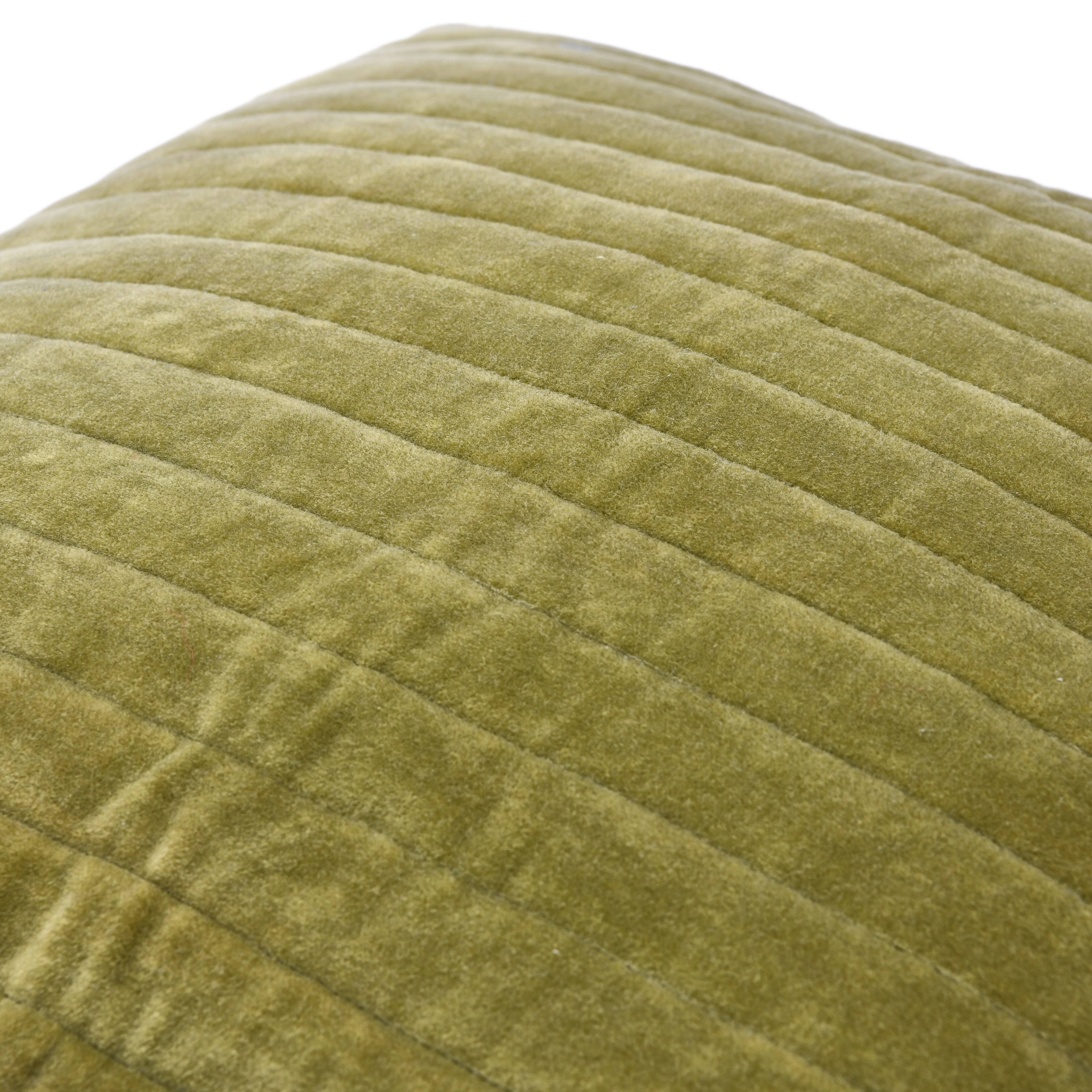Hello Honey® 20" Square Quilted Velvet Pillow Cover with Channel Stitch