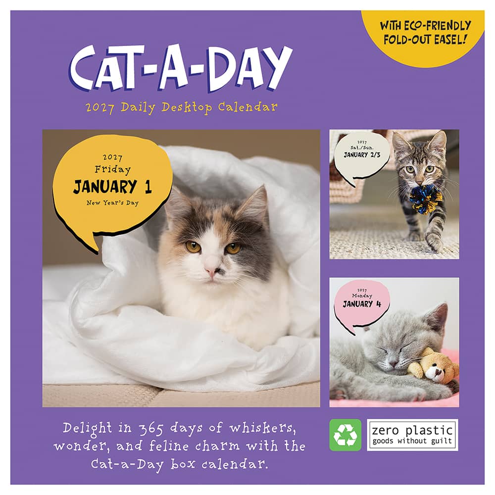 2027 Cat A Day Daily Desktop Calendar