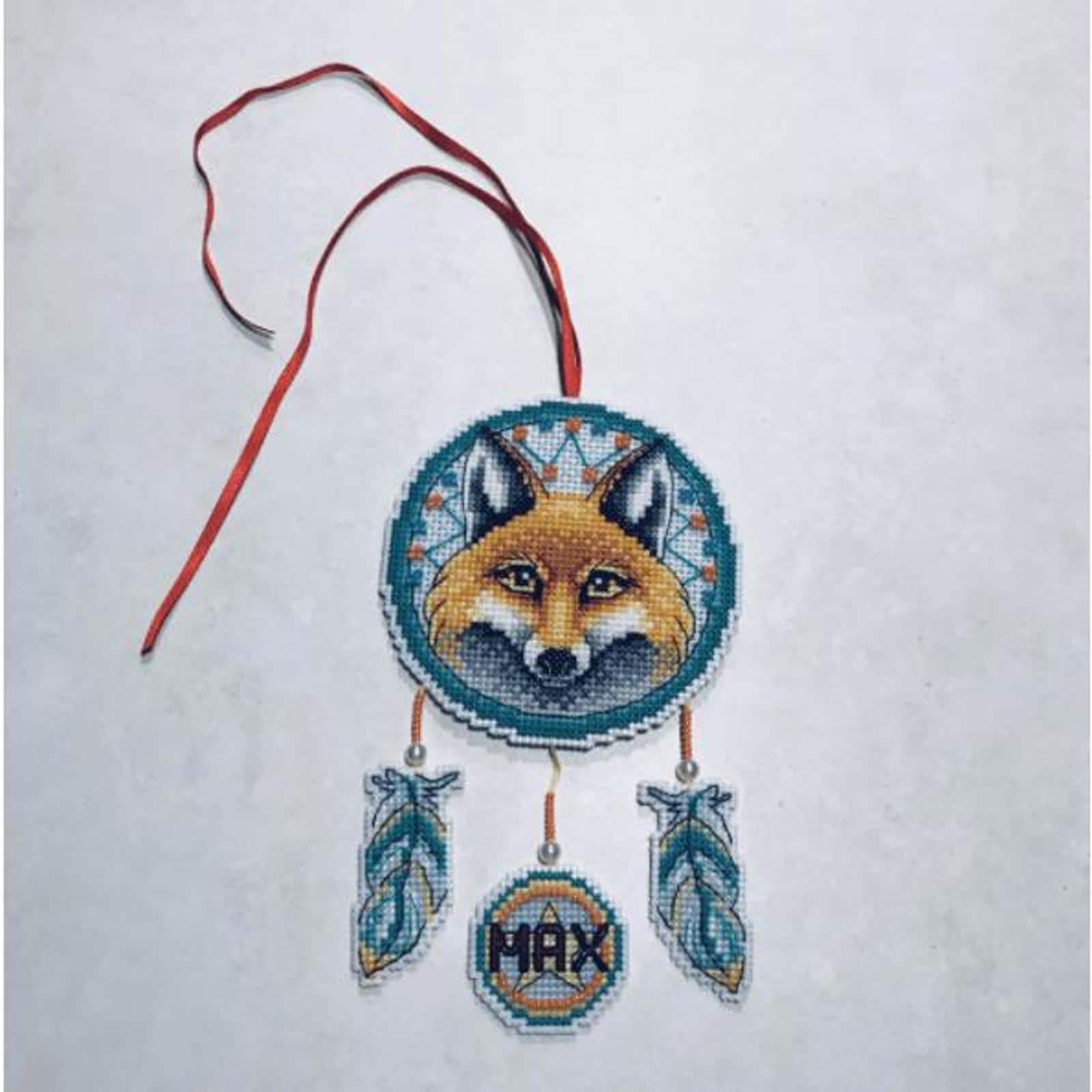 MP Studia Fox Ornament Plastic Canvas Counted Cross Stitch Kit