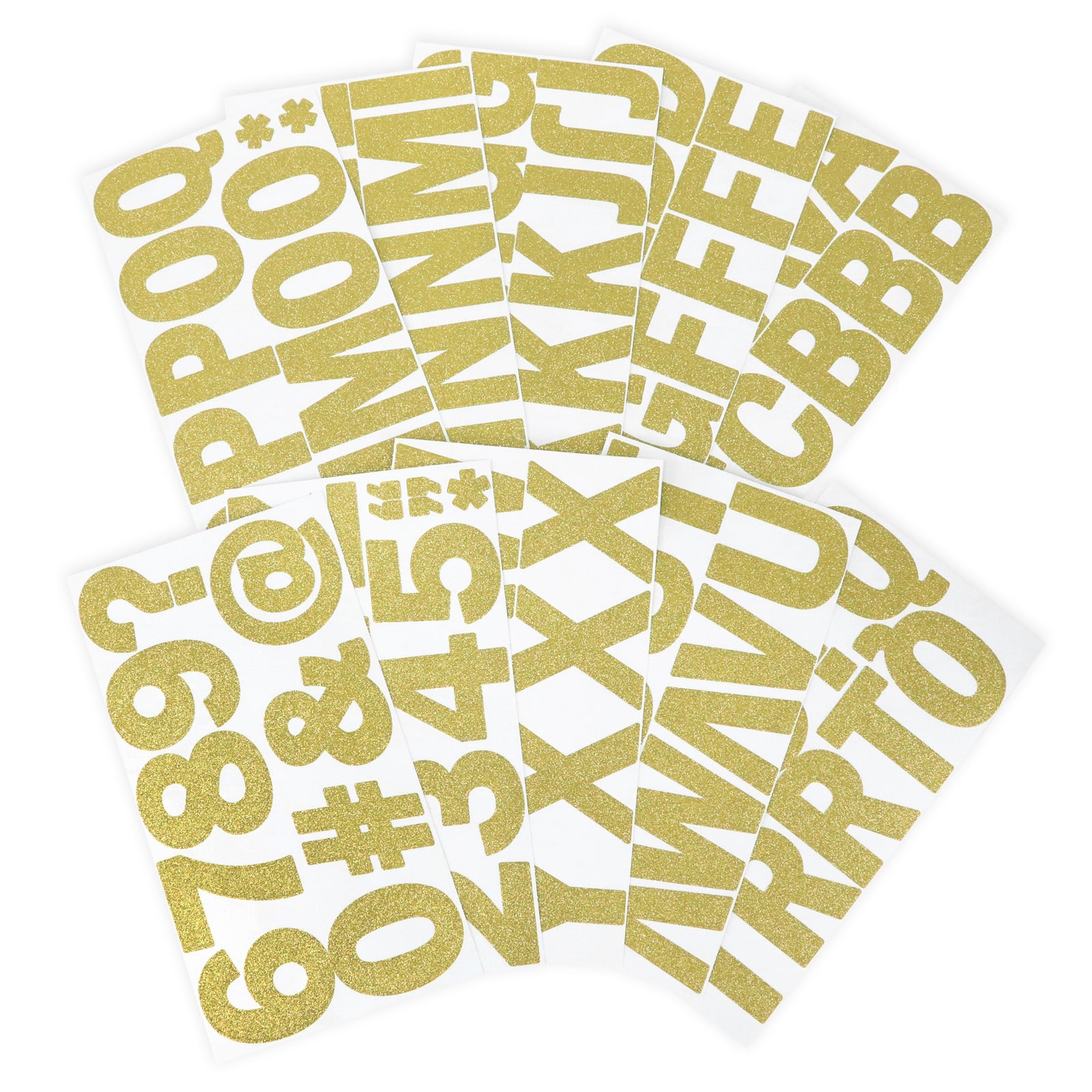 12 Pack: Gold Glitter Alphabet Stickers by Recollections™