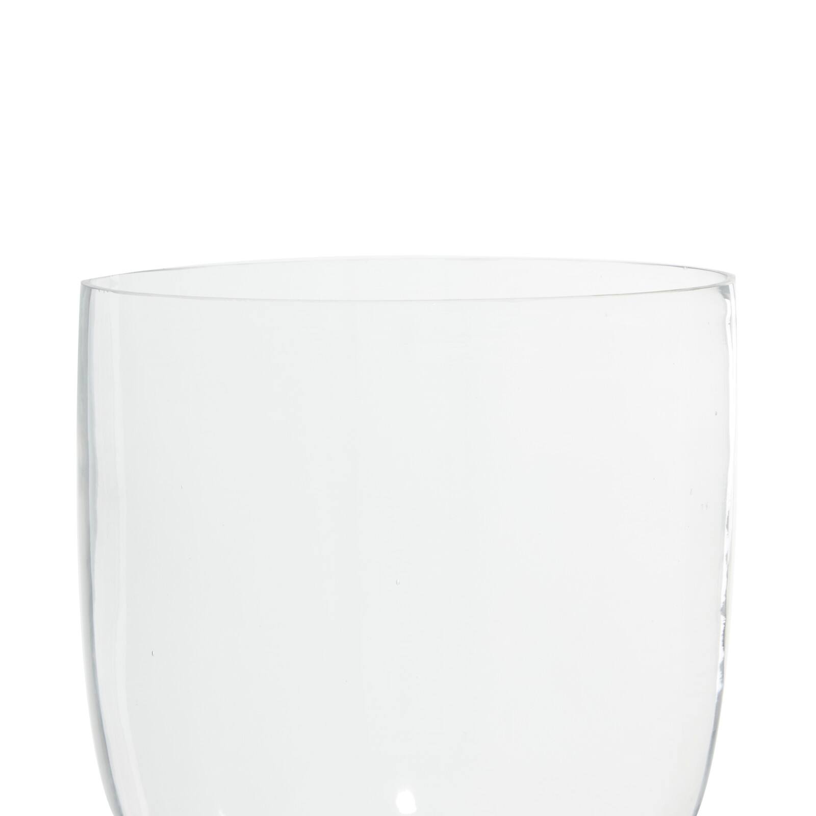 22" Silver Glass Traditional Candle Holder