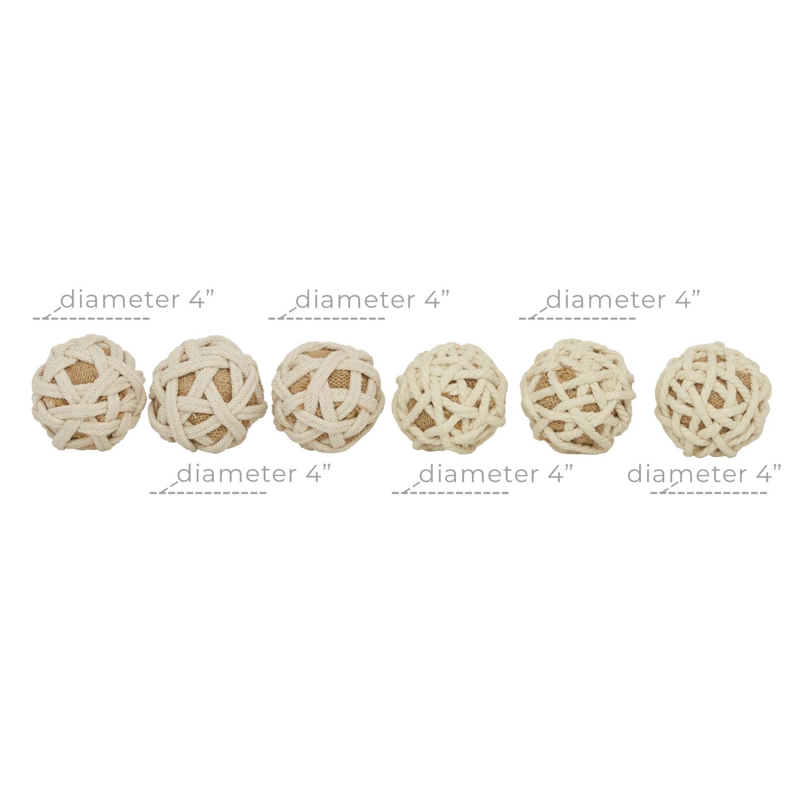 4" Natural Jute Vase Filler Orbs, 6ct.
