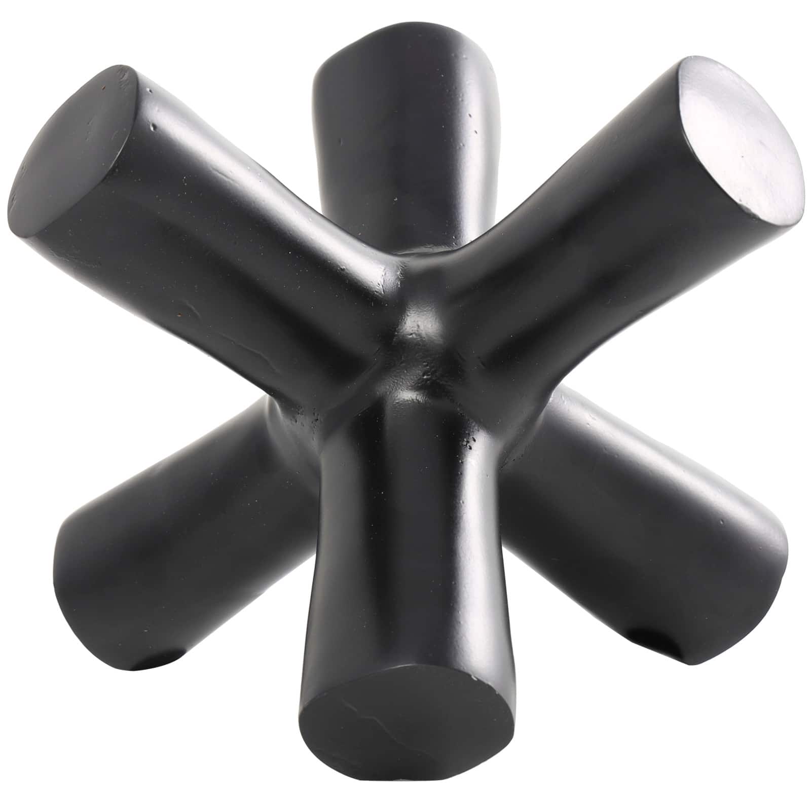 9" Black Aluminum Abstract Jack Sculpture