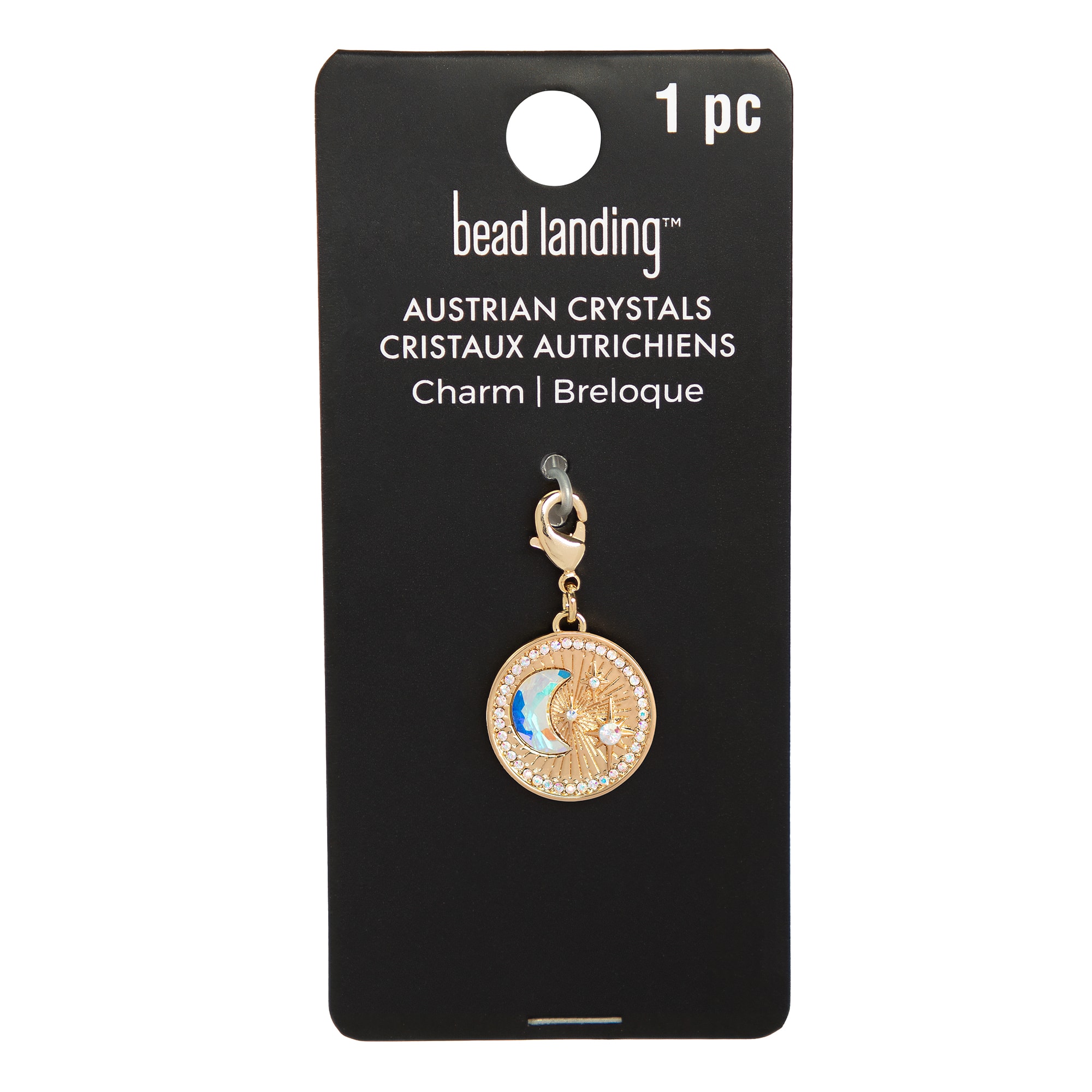 Moon & Stars Coin Austrian Crystal Charm by Bead Landing™