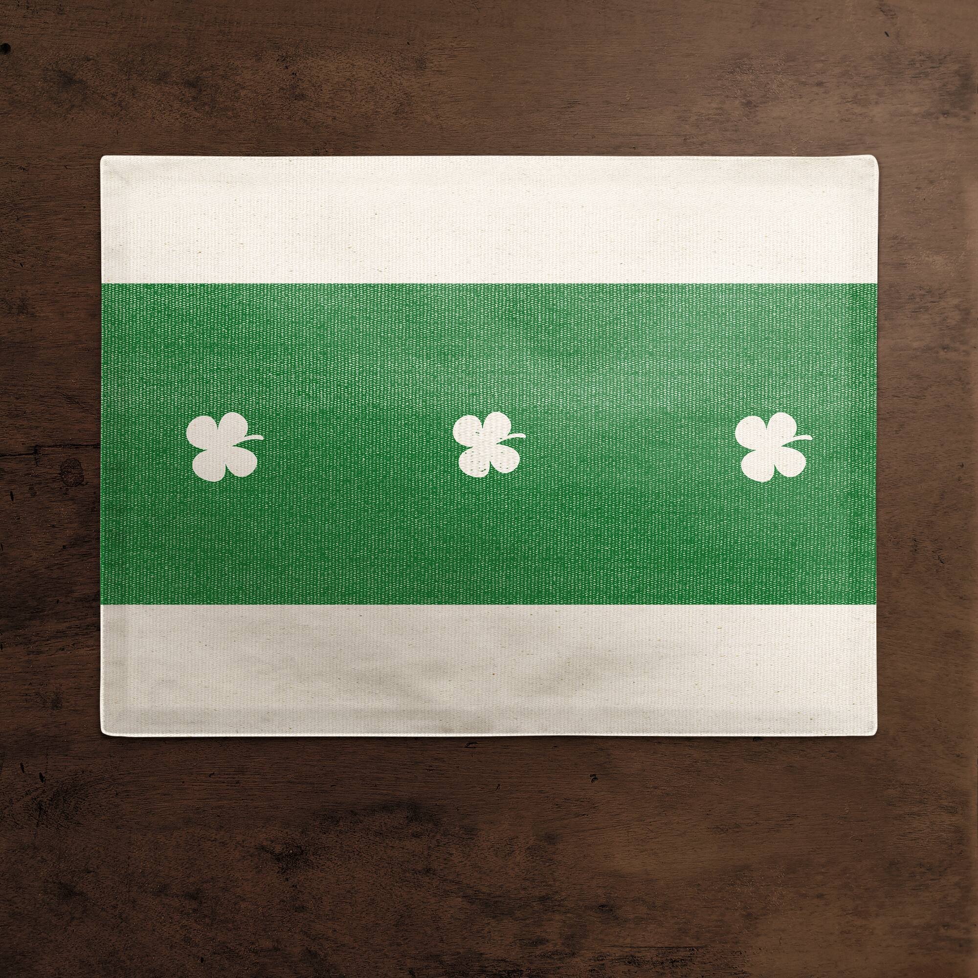 Clover Green Stripes Placemat 18" x 14" Cotton Twill Placemat