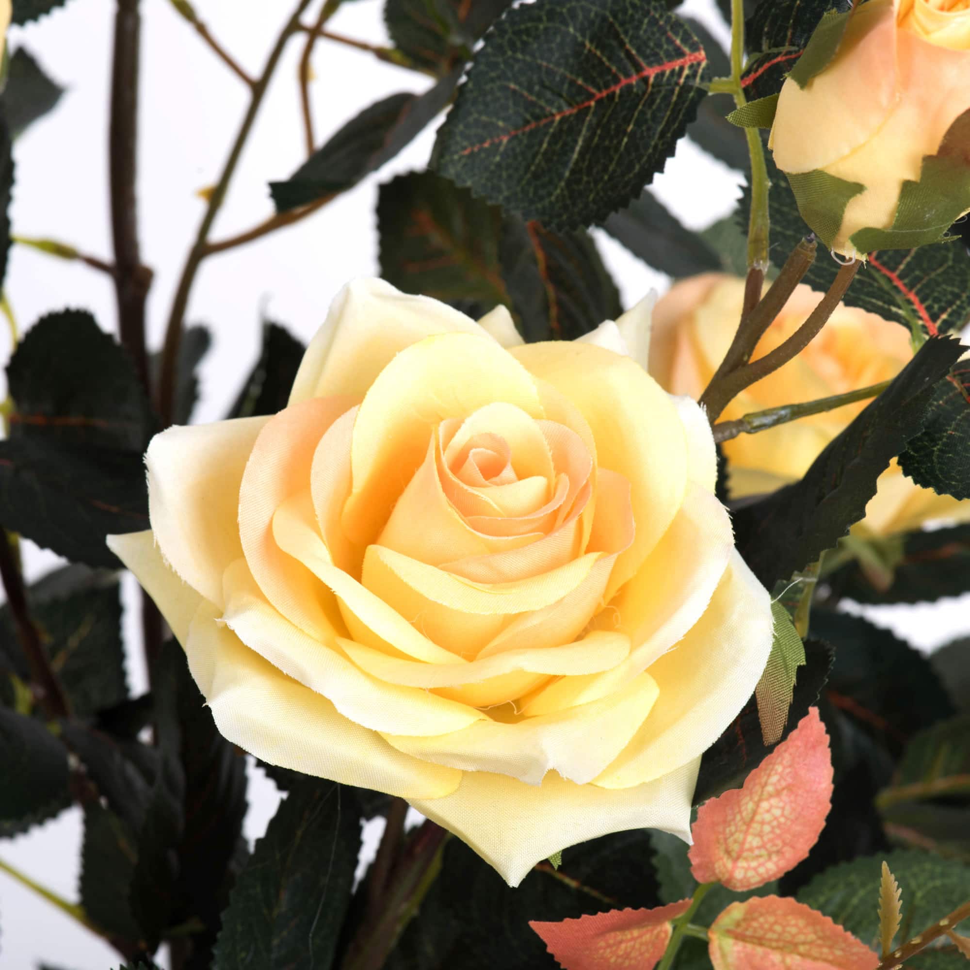 45" Artificial Yellow Rose Plant in Pot
