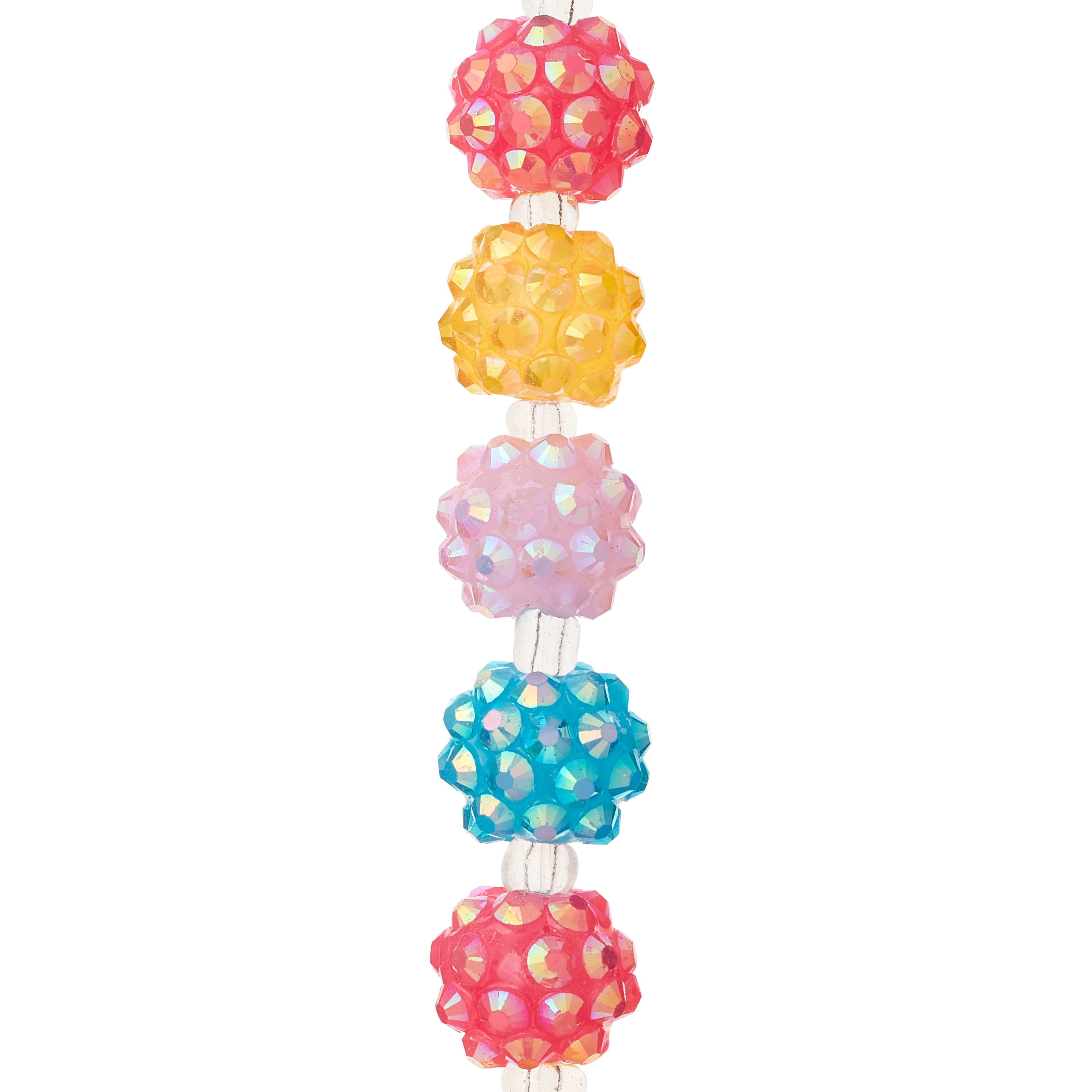 12 Pack: Multicolor Cluster Faceted Round Beads, 12mm by Bead Landing™