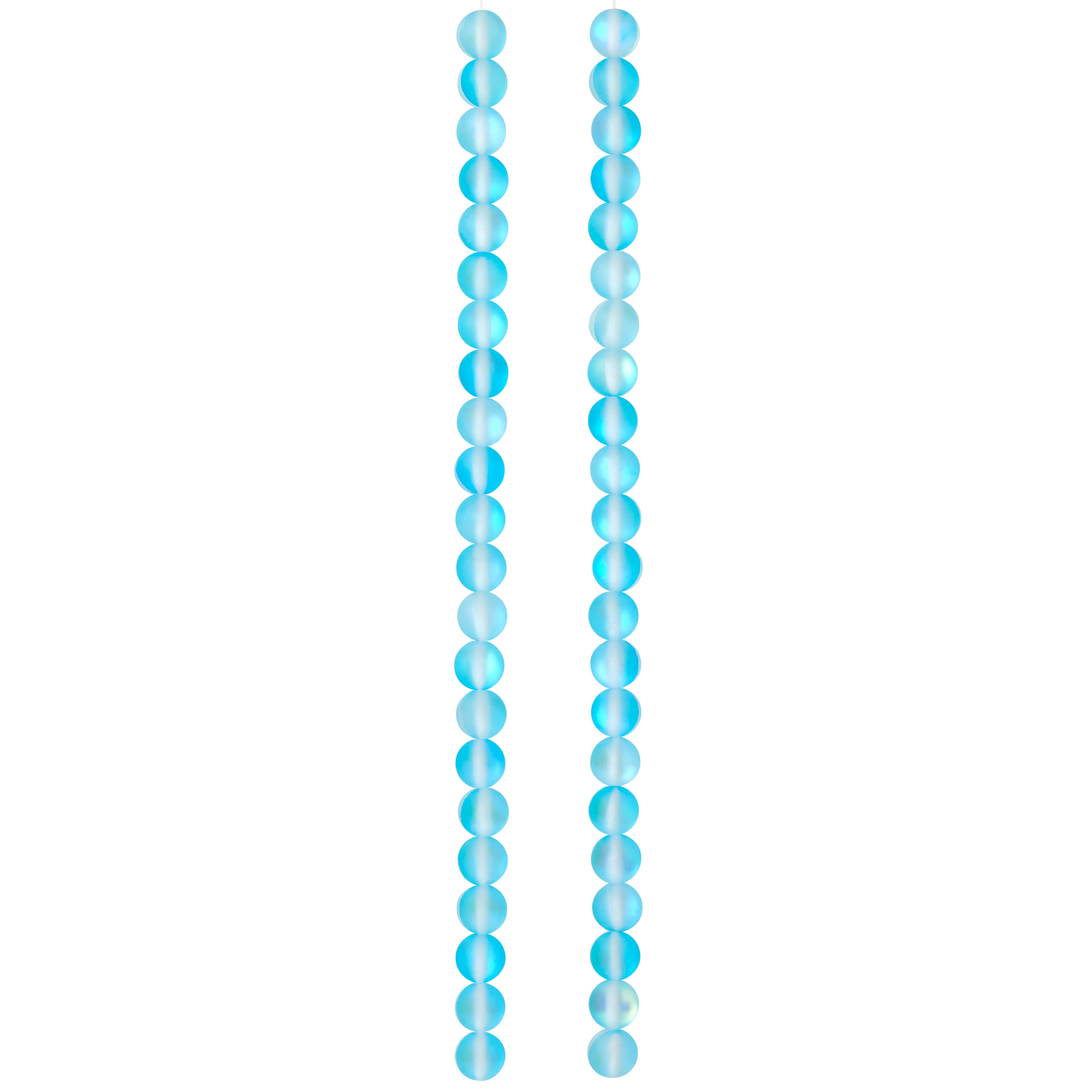 12 Pack: Matte Aqua Opal Glass Round Beads, 6mm by Bead Landing™