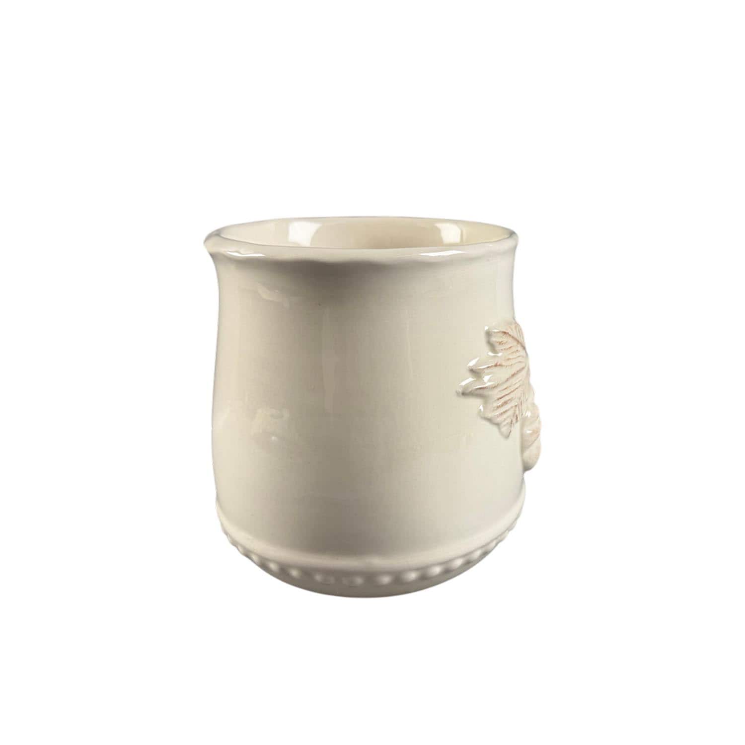 5" White Ceramic Pumpkin Pot by Ashland®
