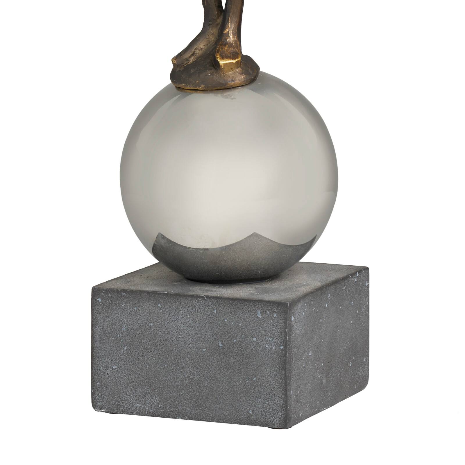 2ft. Silver People Sculpture with Stainless Steel Accents