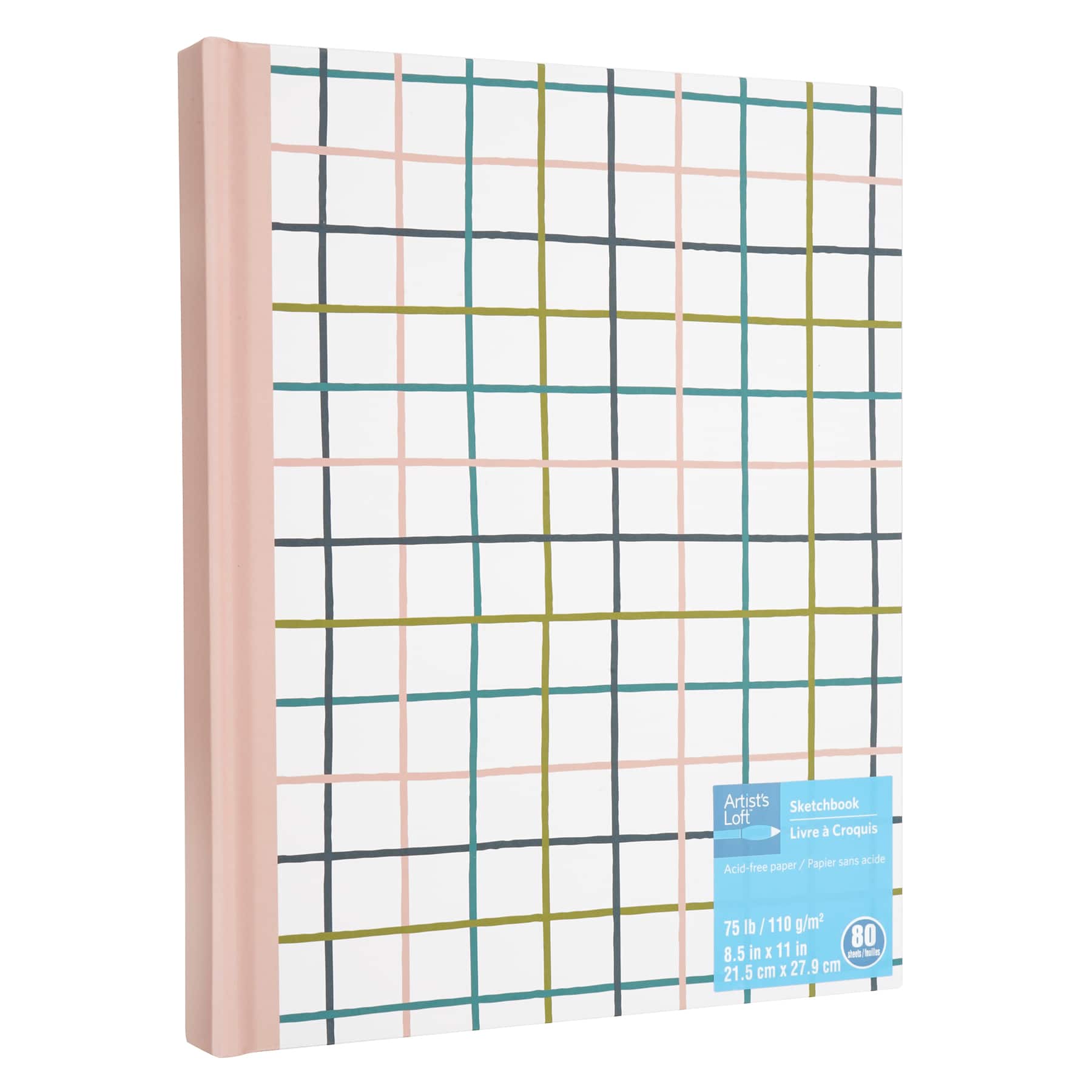 Plaid Sketchbook by Artist's Loft™, 8.5" x 11"