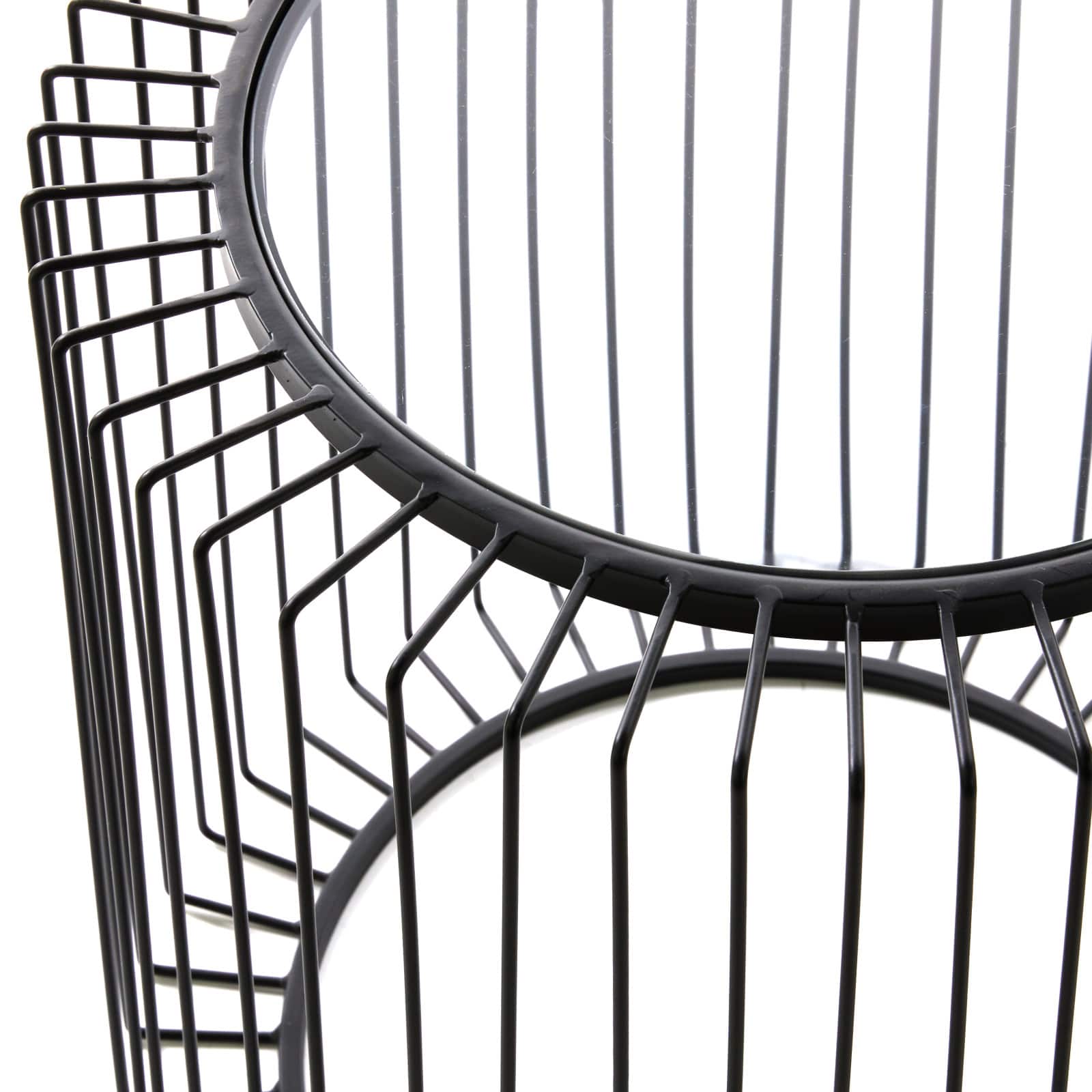 20" Black Contemporary Metal Accent Table