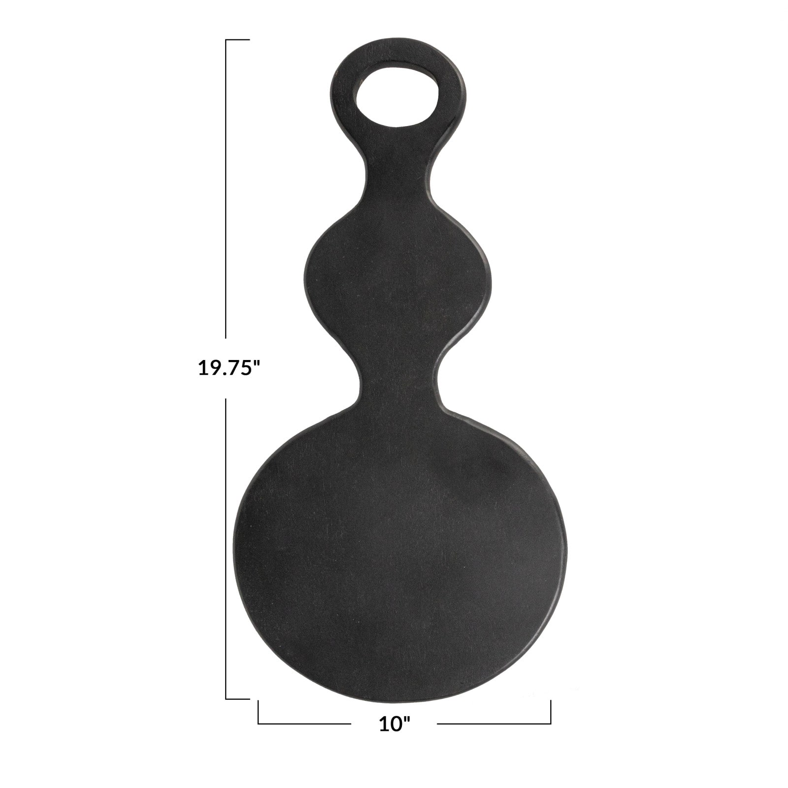 Hello Honey® 19.75" Black Avant-Garde Mango Wood Cheese & Cutting Board