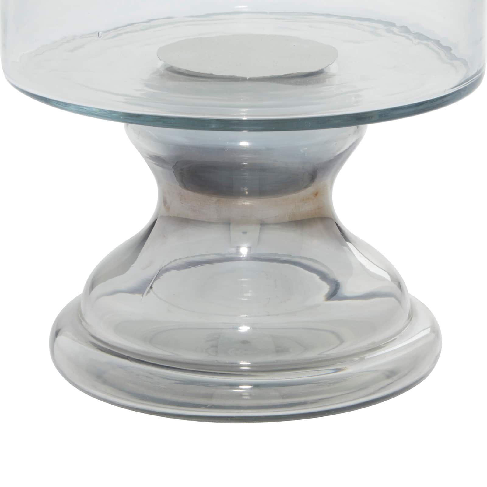 14" Clear Glass Traditional Candle Holder