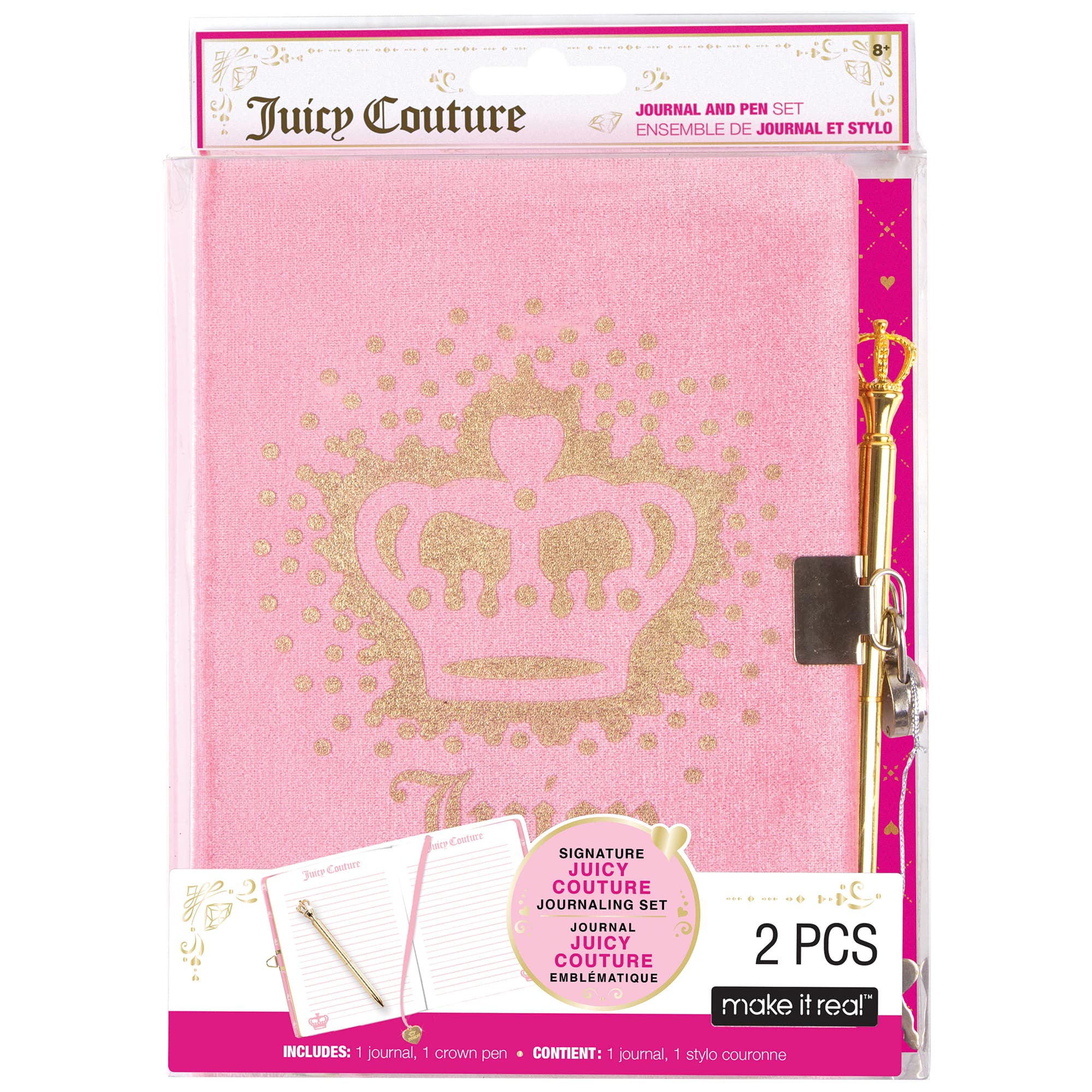 Make It Real Juicy Couture Velvet Locking Journal & Pen Set