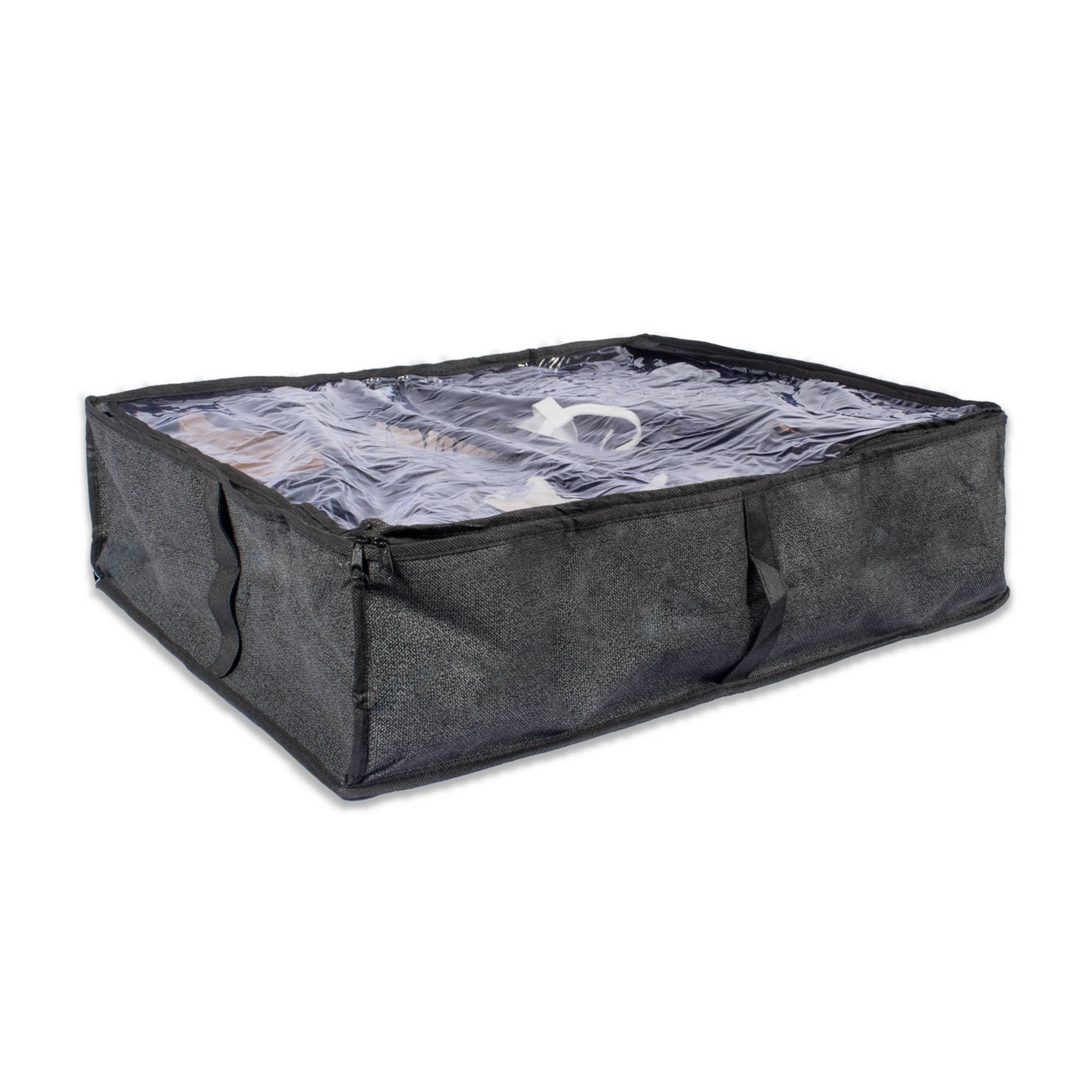 DII® 23" Black Linen 8-Shoe Pair Soft Storage Bag
