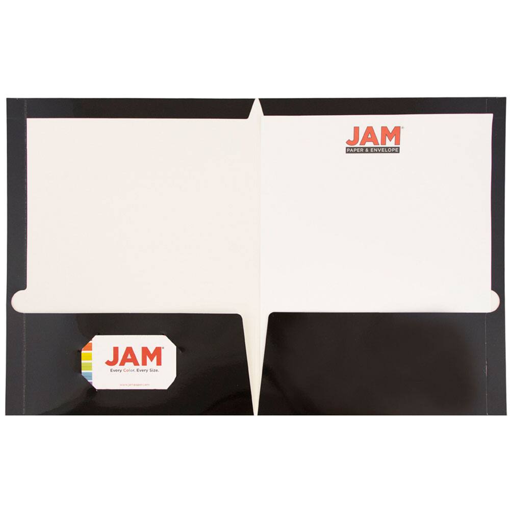 JAM Paper Laminated 2-Pocket Glossy Folders, 6ct.