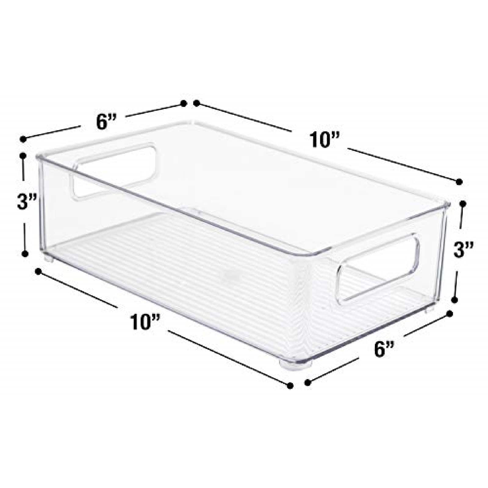 Sorbus Medium Clear Fridge & Pantry Storage Bins