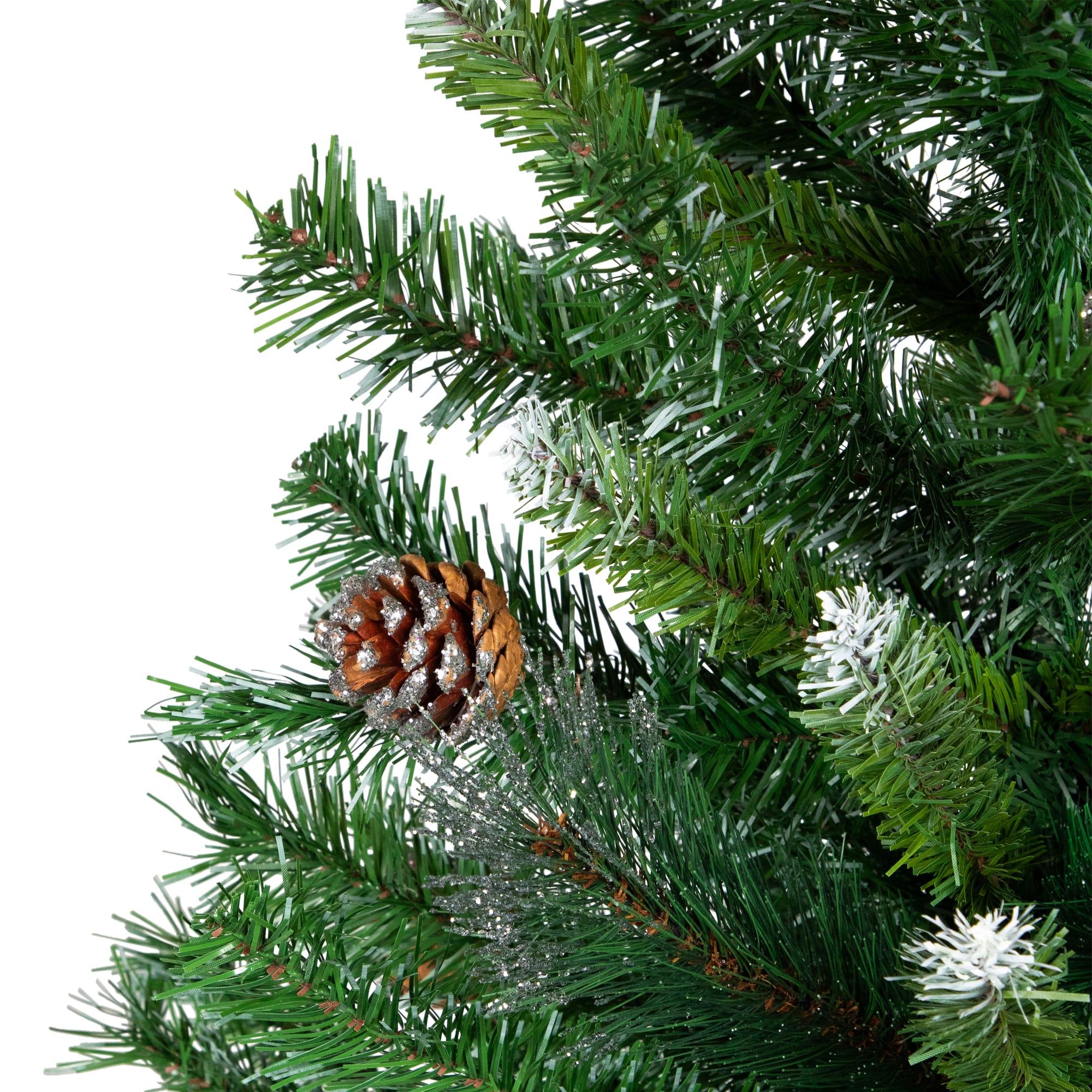 3ft. Unlit Two Tone Buckeye Glitter Pine Artificial Christmas Tree