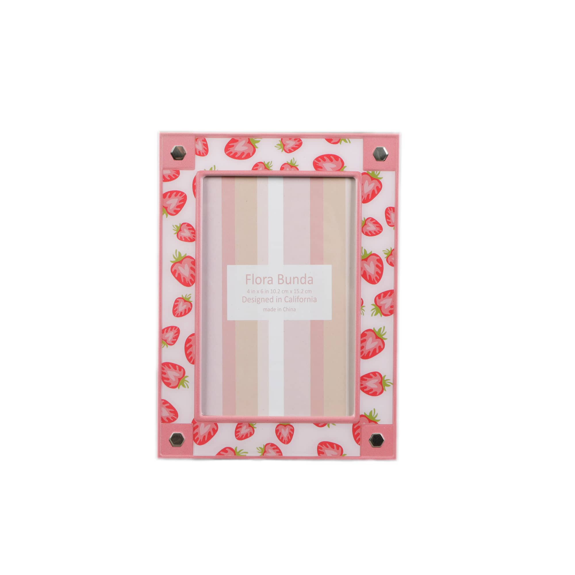 Flora Bunda 4" x 6" Strawberry Aluminum Picture Frame