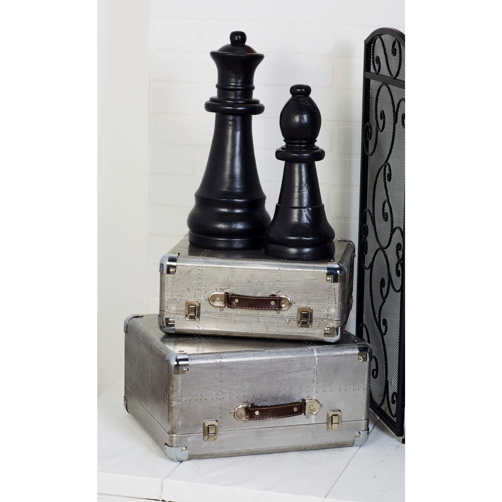 Silver Wood & Metal Farmhouse Box Set