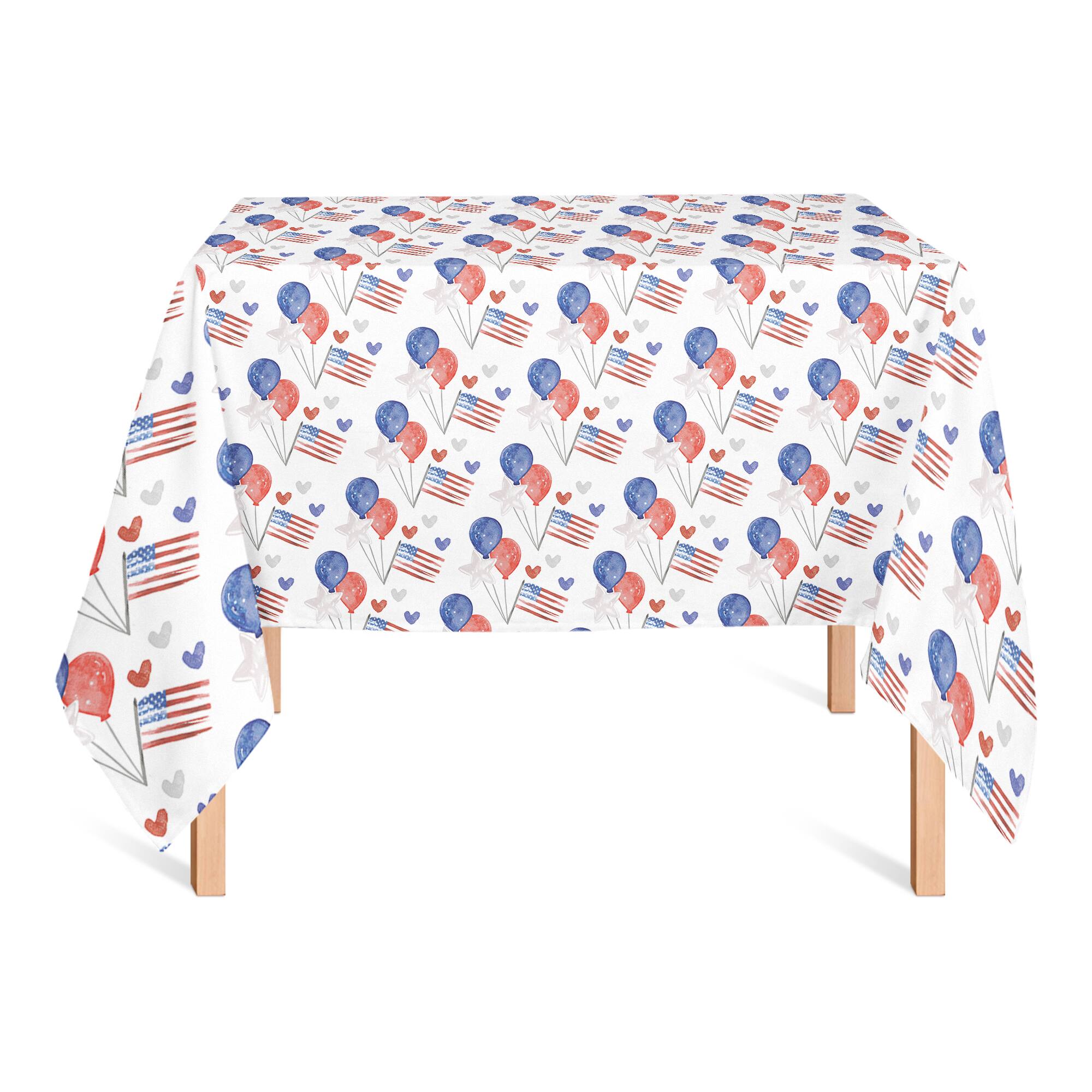 Patriotic Icons Pattern Tablecloth