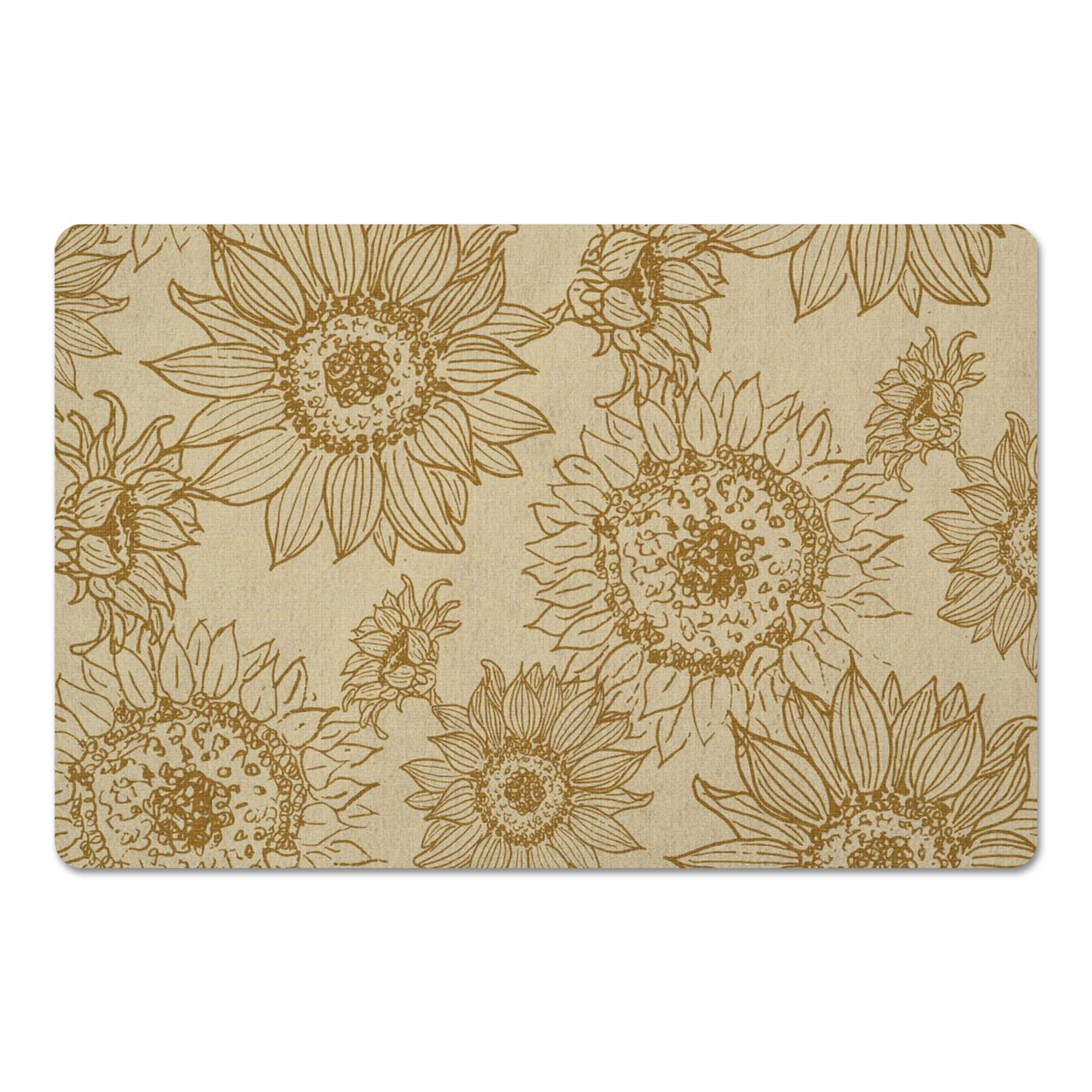 Large Sunflower Head Floor Mat
