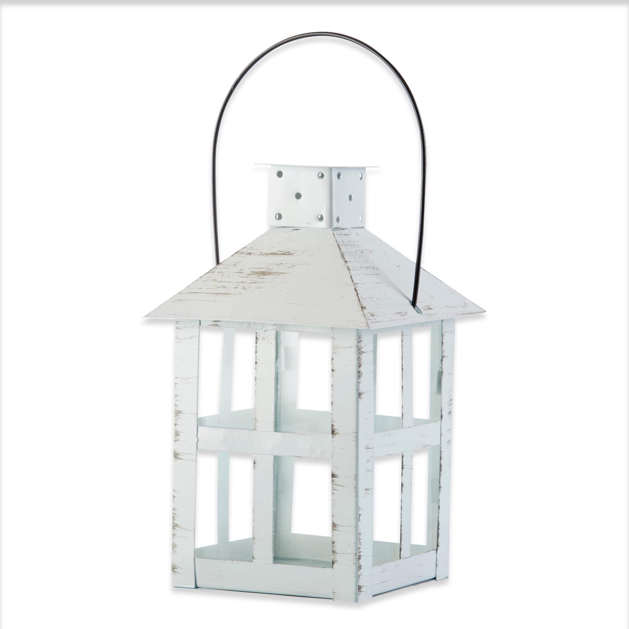 Kate Aspen® Extra Large Vintage White Distressed Lantern