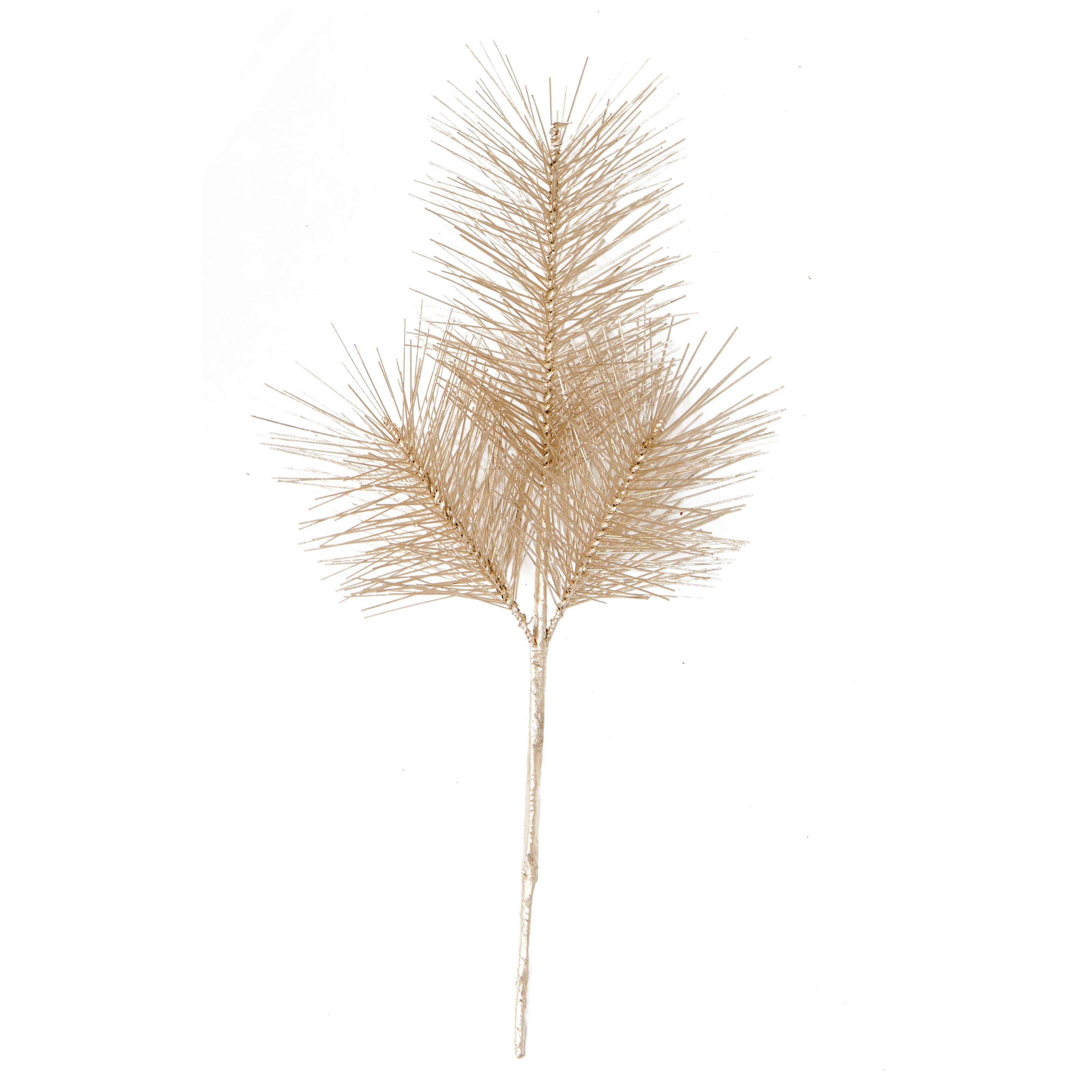 10" Champagne Artificial Christmas Pine Needle Picks, 6ct.