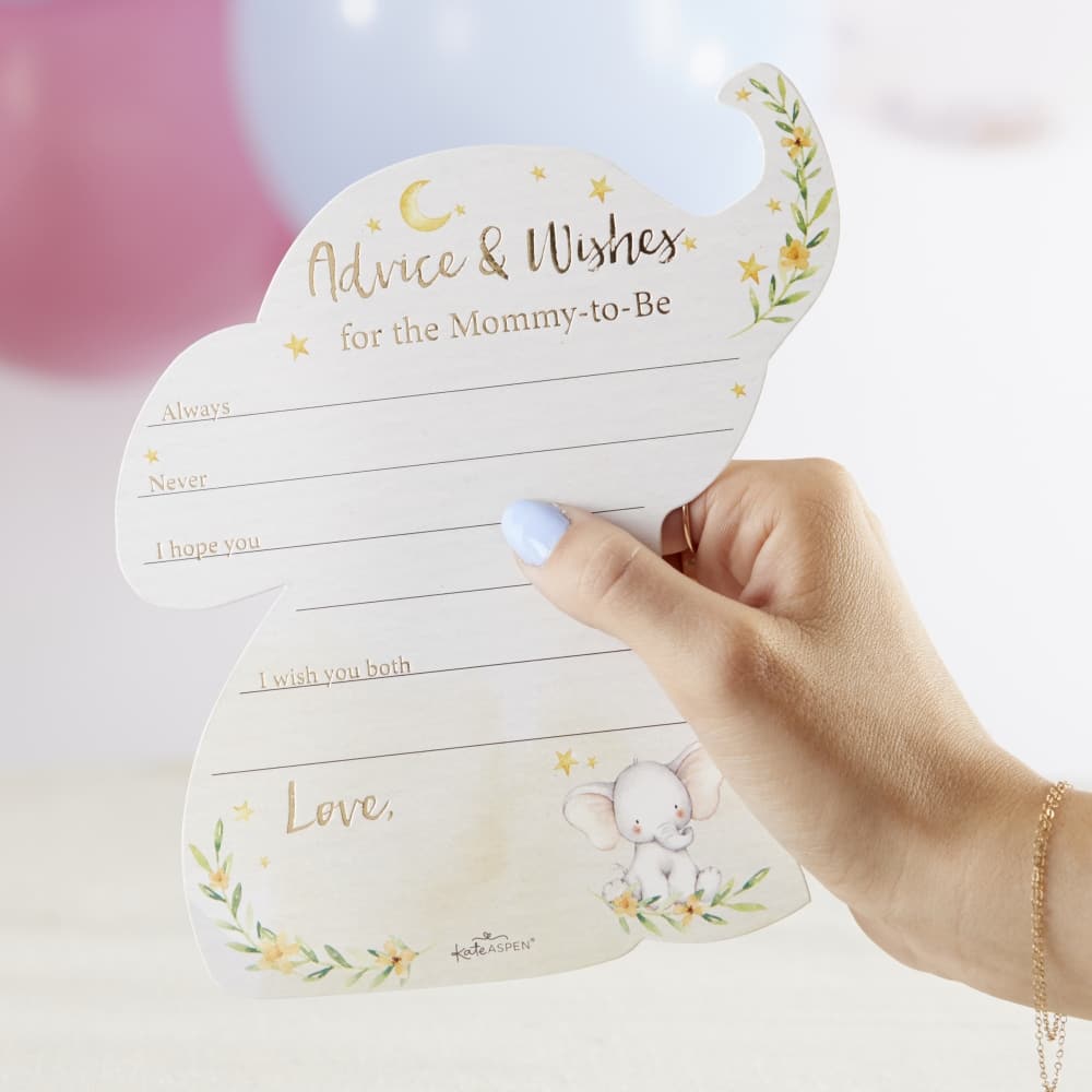 Kate Aspen® Elephant Advice Card & Baby Shower Game Set